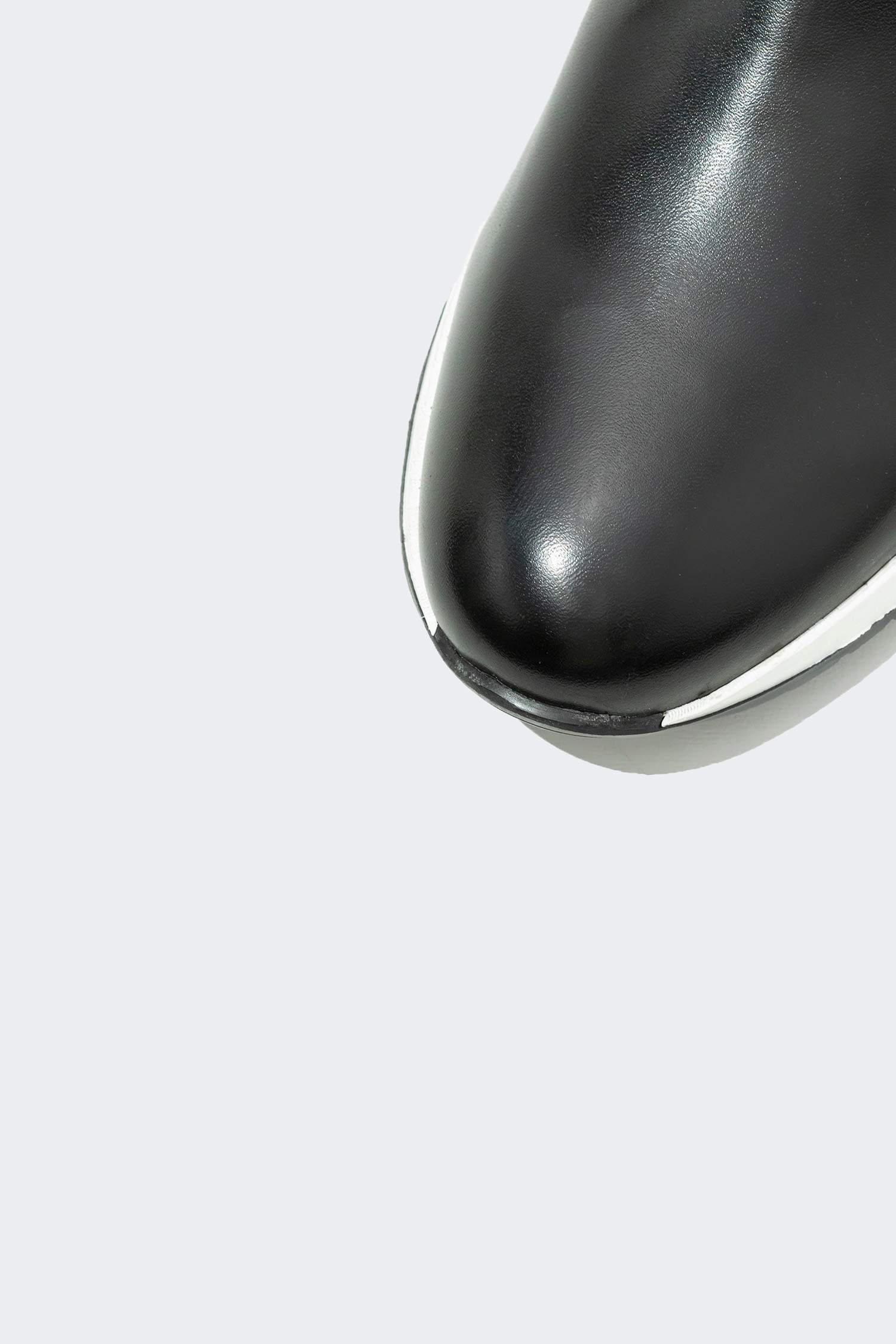 Men Slip On High Sole Faux Leather Boots