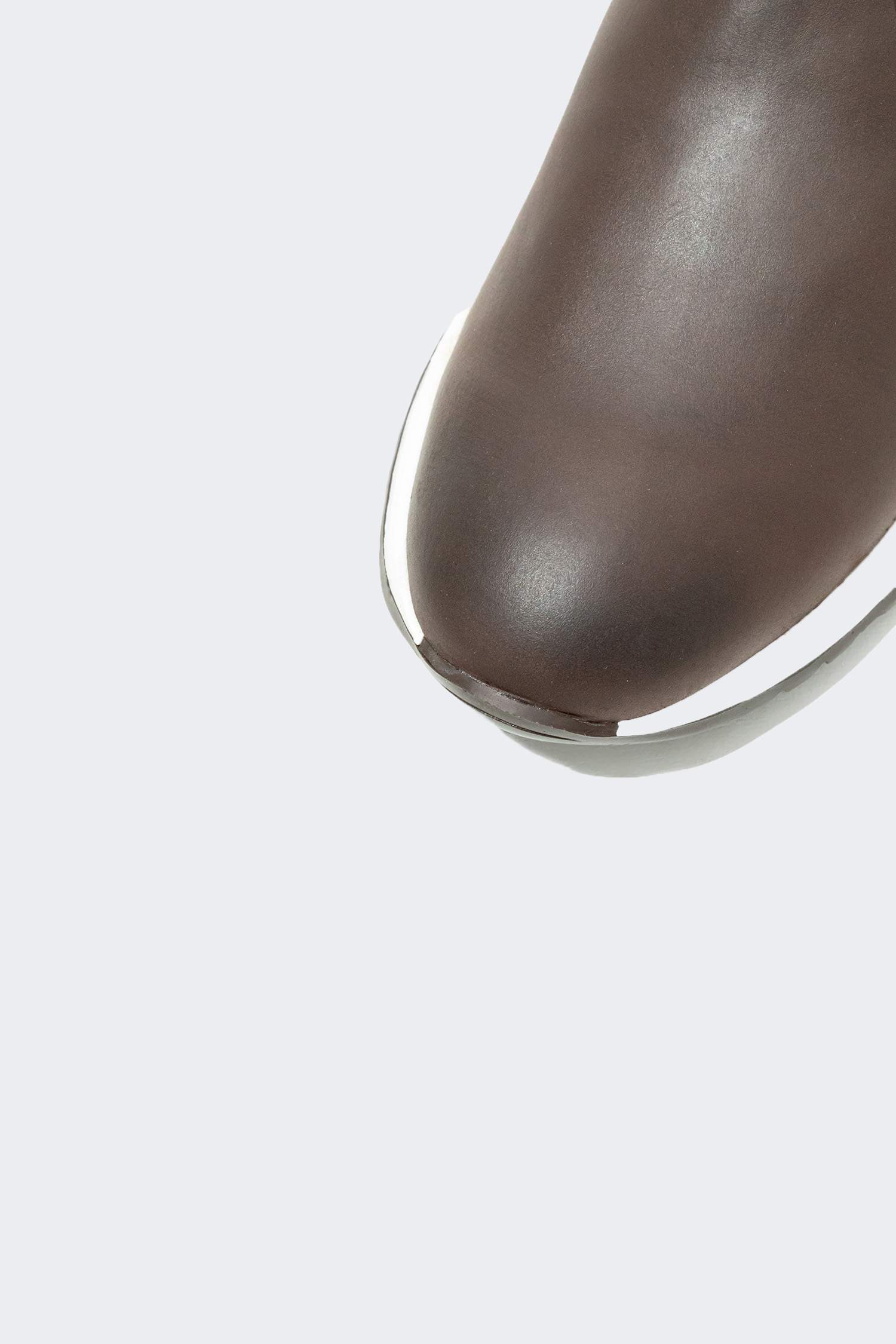 Men Slip On High Sole Faux Leather Boots