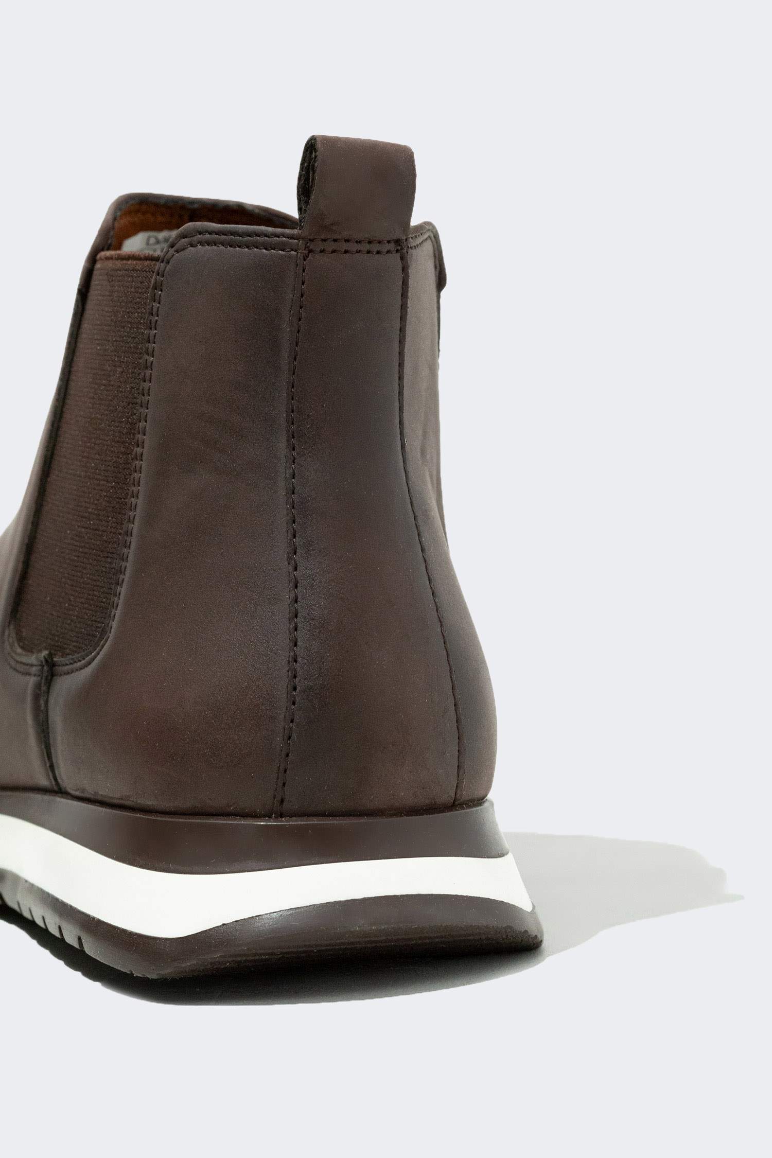 Men Slip On High Sole Faux Leather Boots