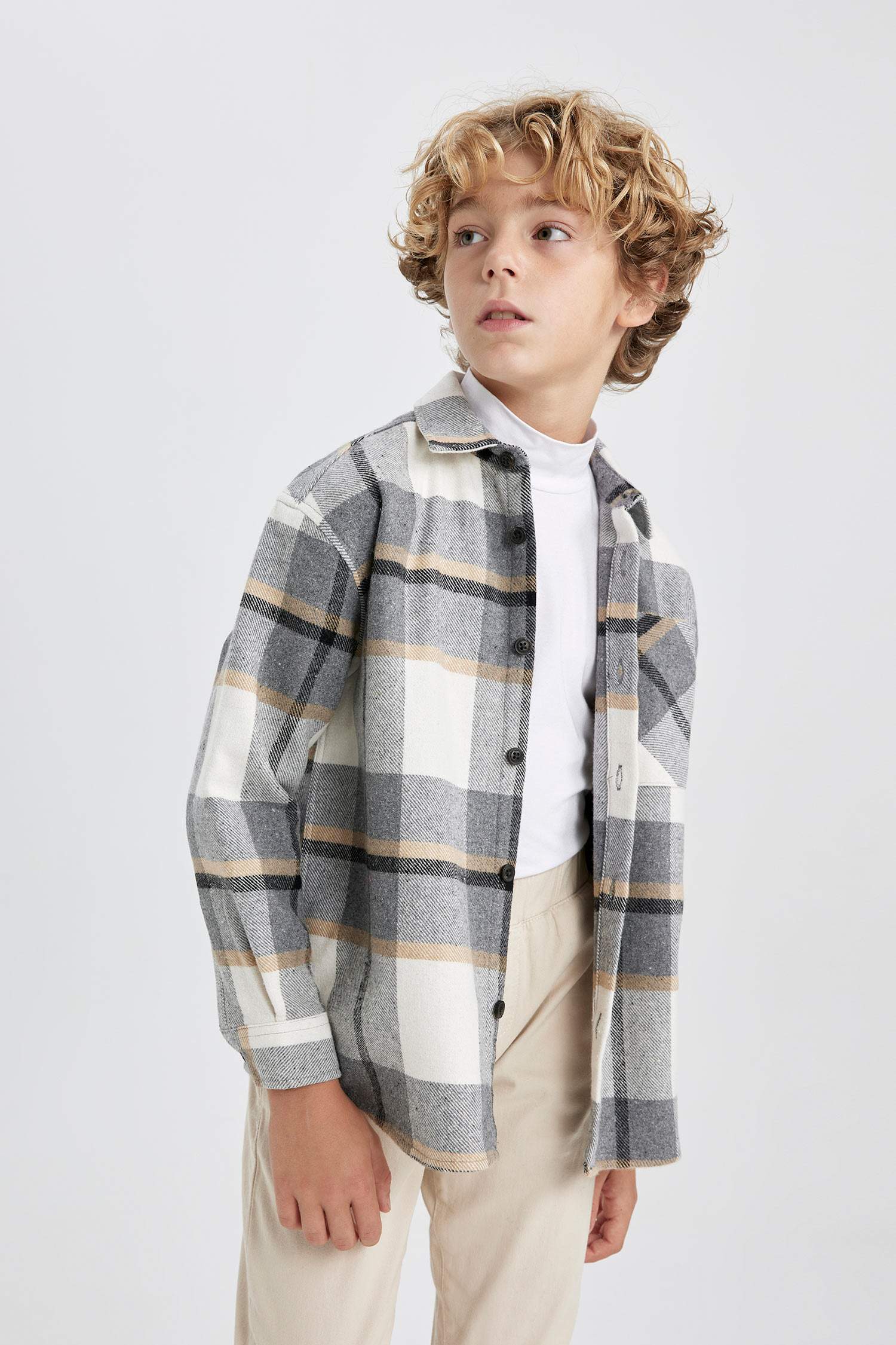 قميص بولو ردن طويل ولادي اوفر سايز