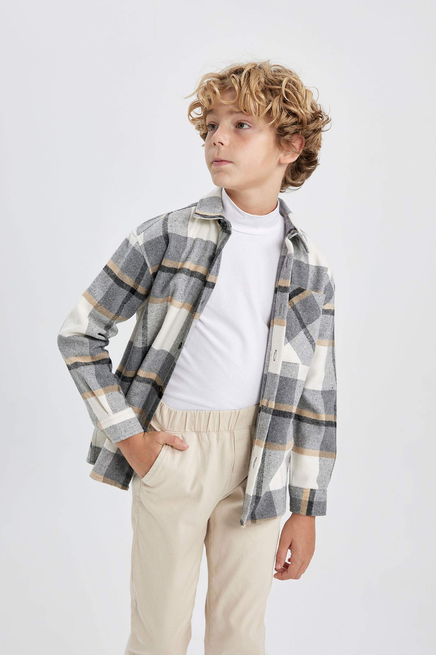 قميص بولو ردن طويل ولادي اوفر سايز