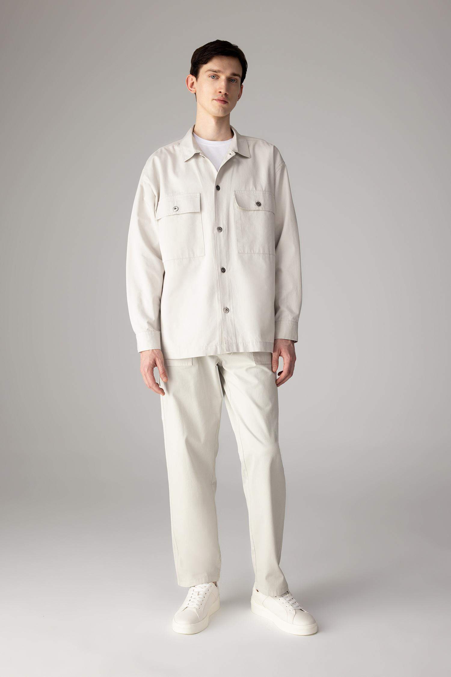 Брюки прямого кроя из габардина