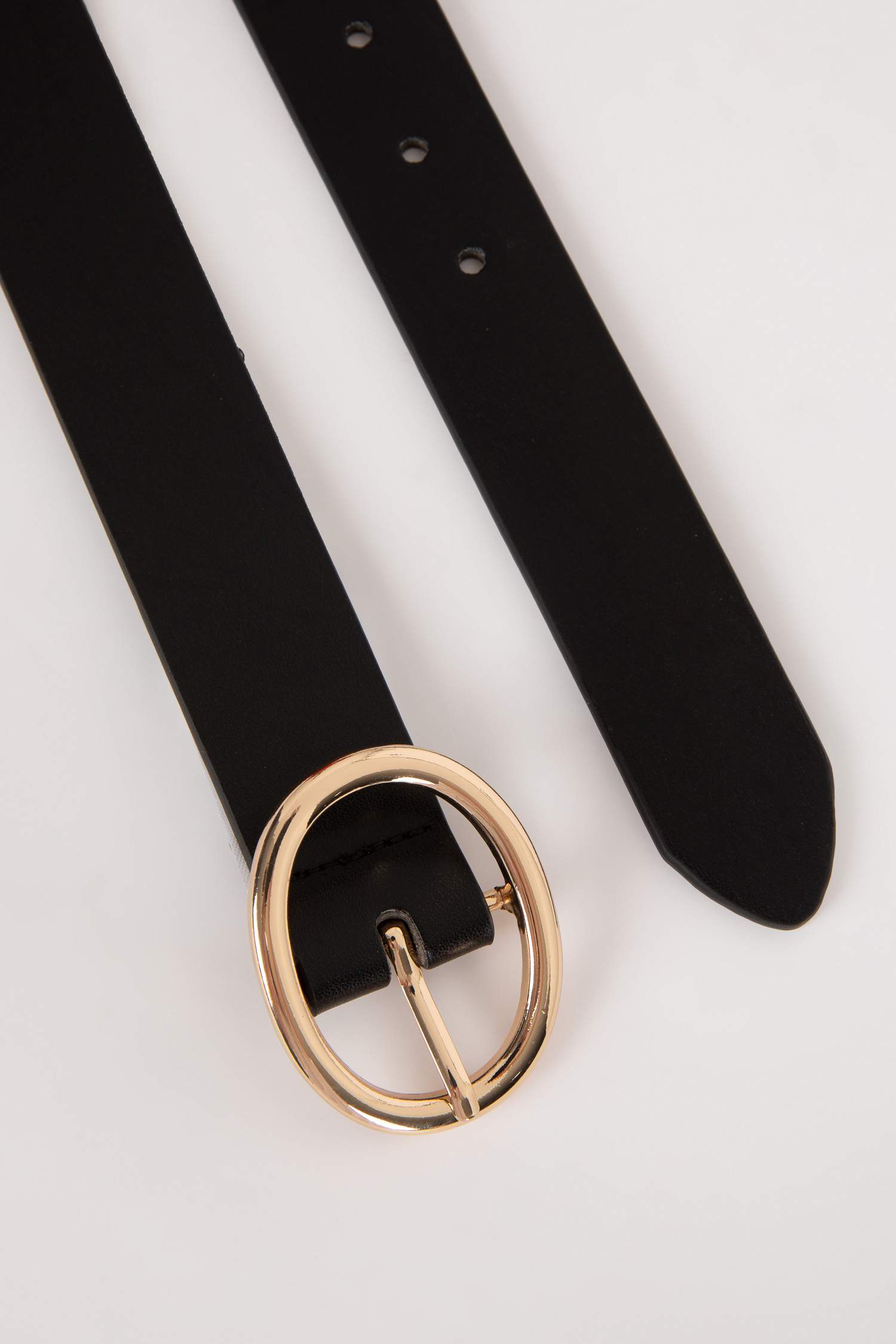 Ceinture en similicuir avec boucle ovale pour femme