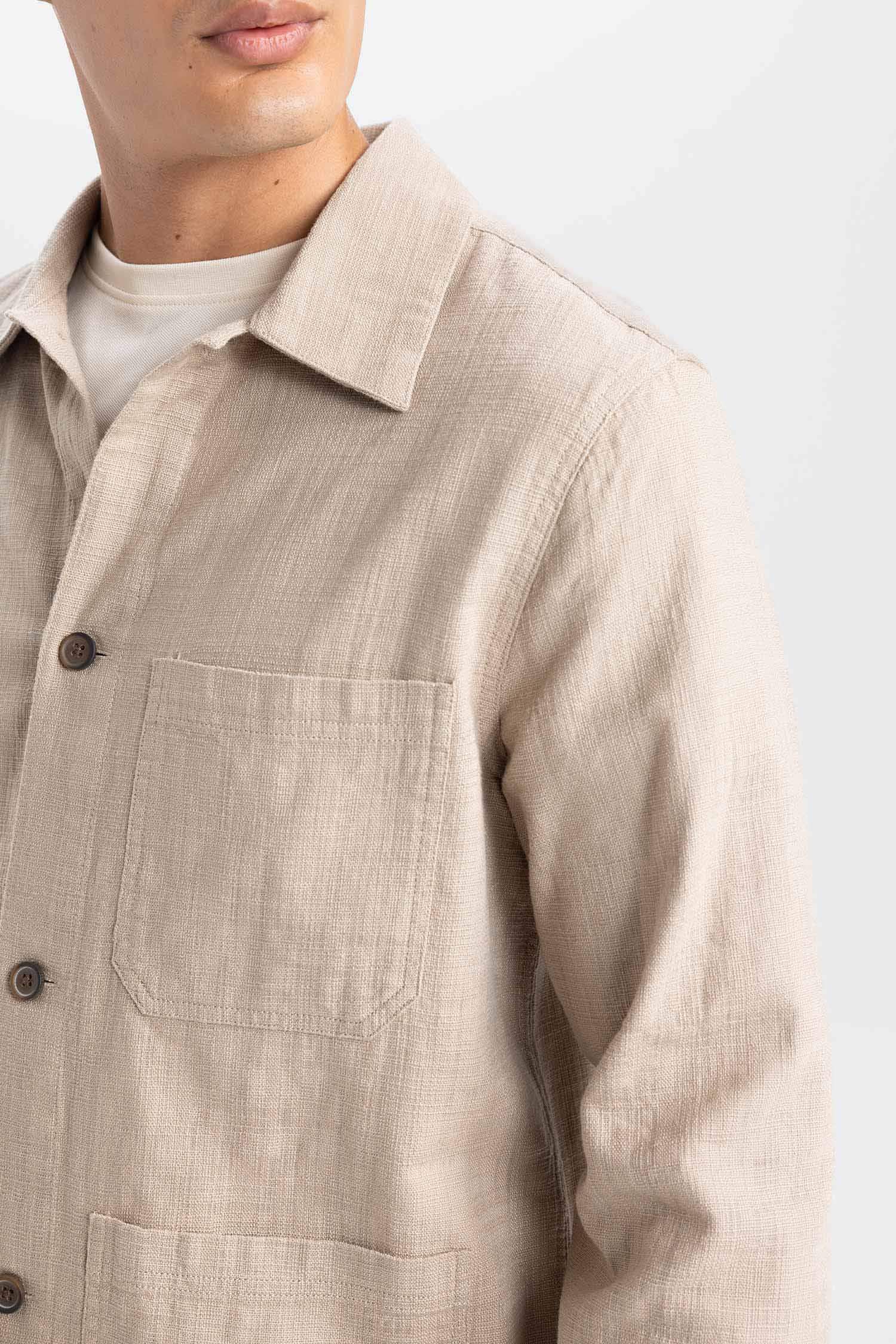 Regular Fit Polo Yaka Pamuklu Cepli Gömlek