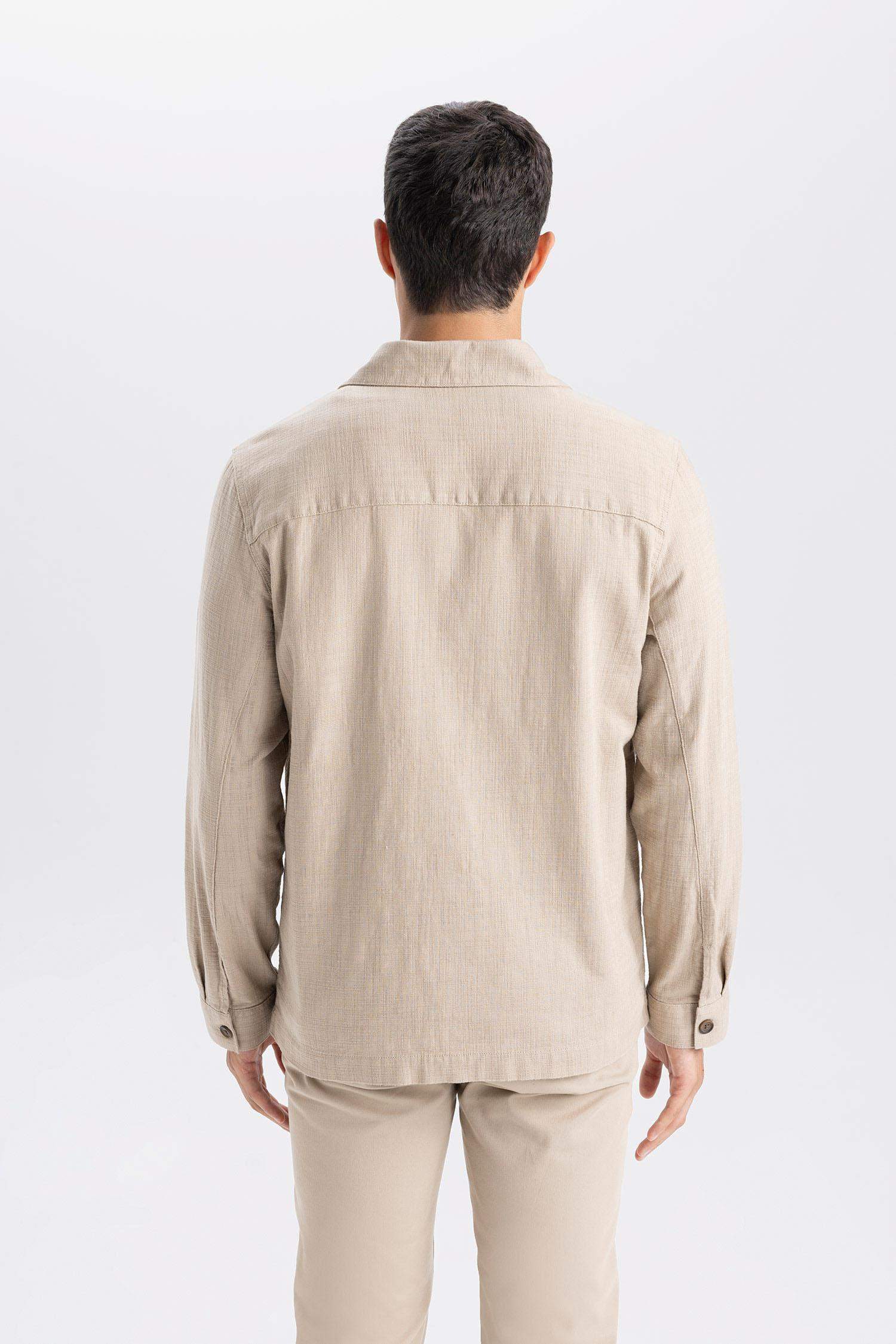 Regular Fit Polo Yaka Pamuklu Cepli Gömlek