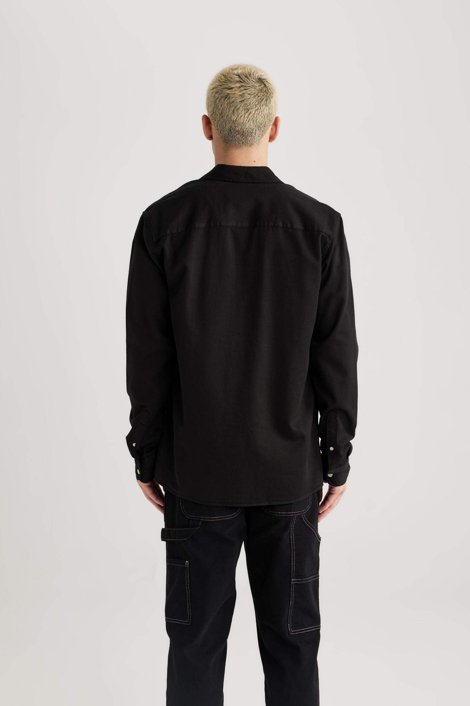 قميص بولو ردن طويل قصة عادية