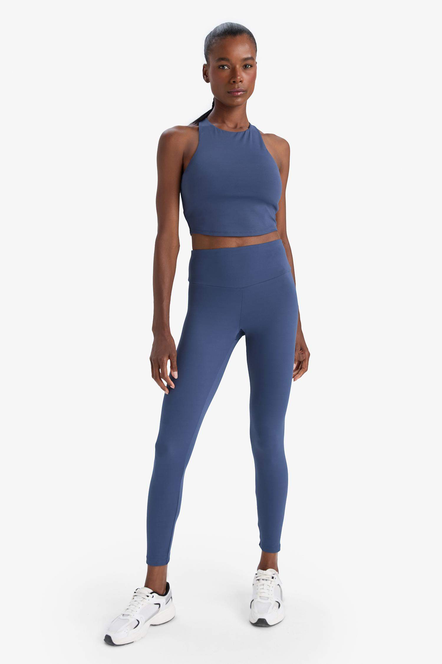 DeFactoFit Toparlayıcı Yüksek Bel Esnek Kumaş Basic Sporcu Tayt