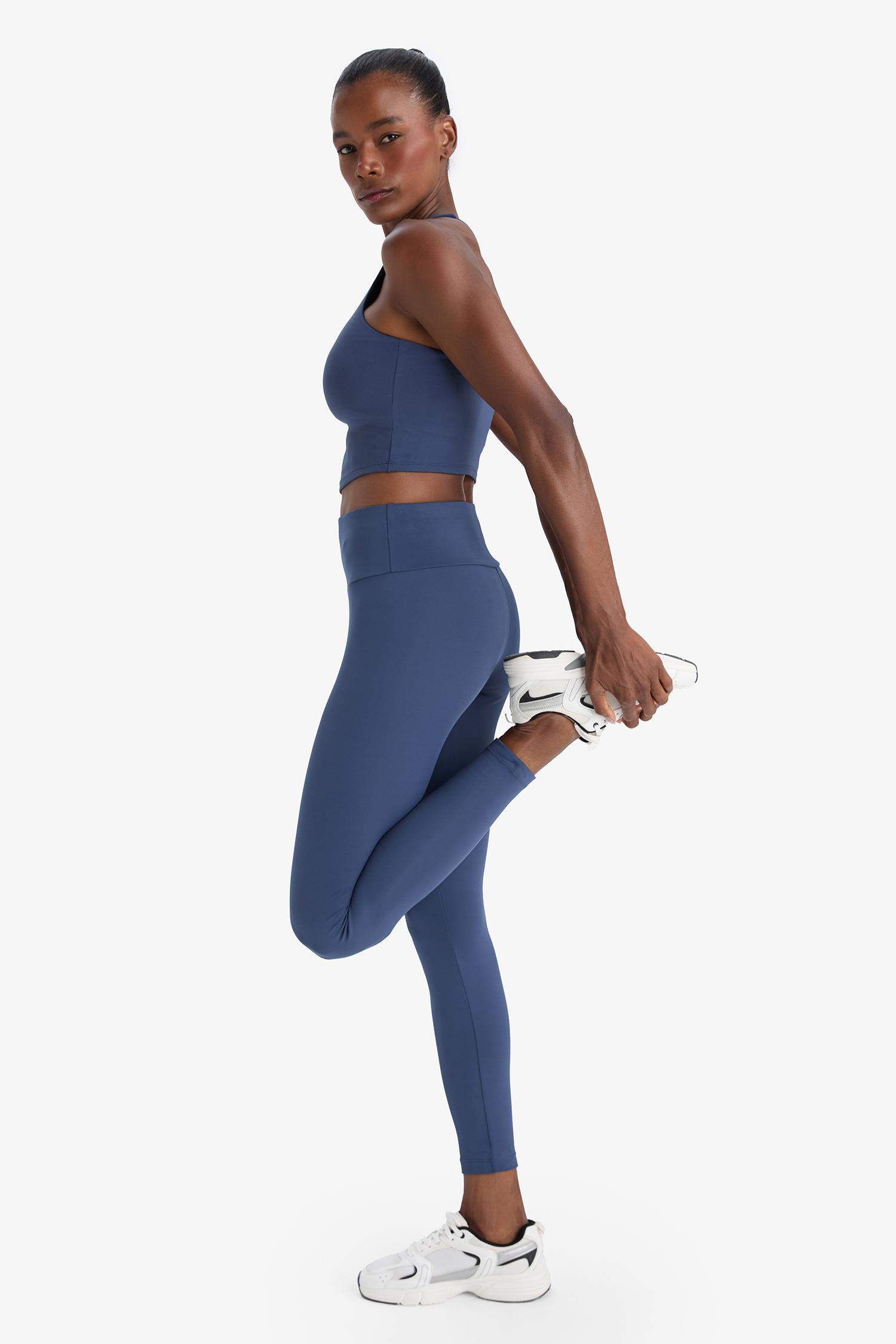 DeFactoFit Toparlayıcı Yüksek Bel Esnek Kumaş Basic Sporcu Tayt