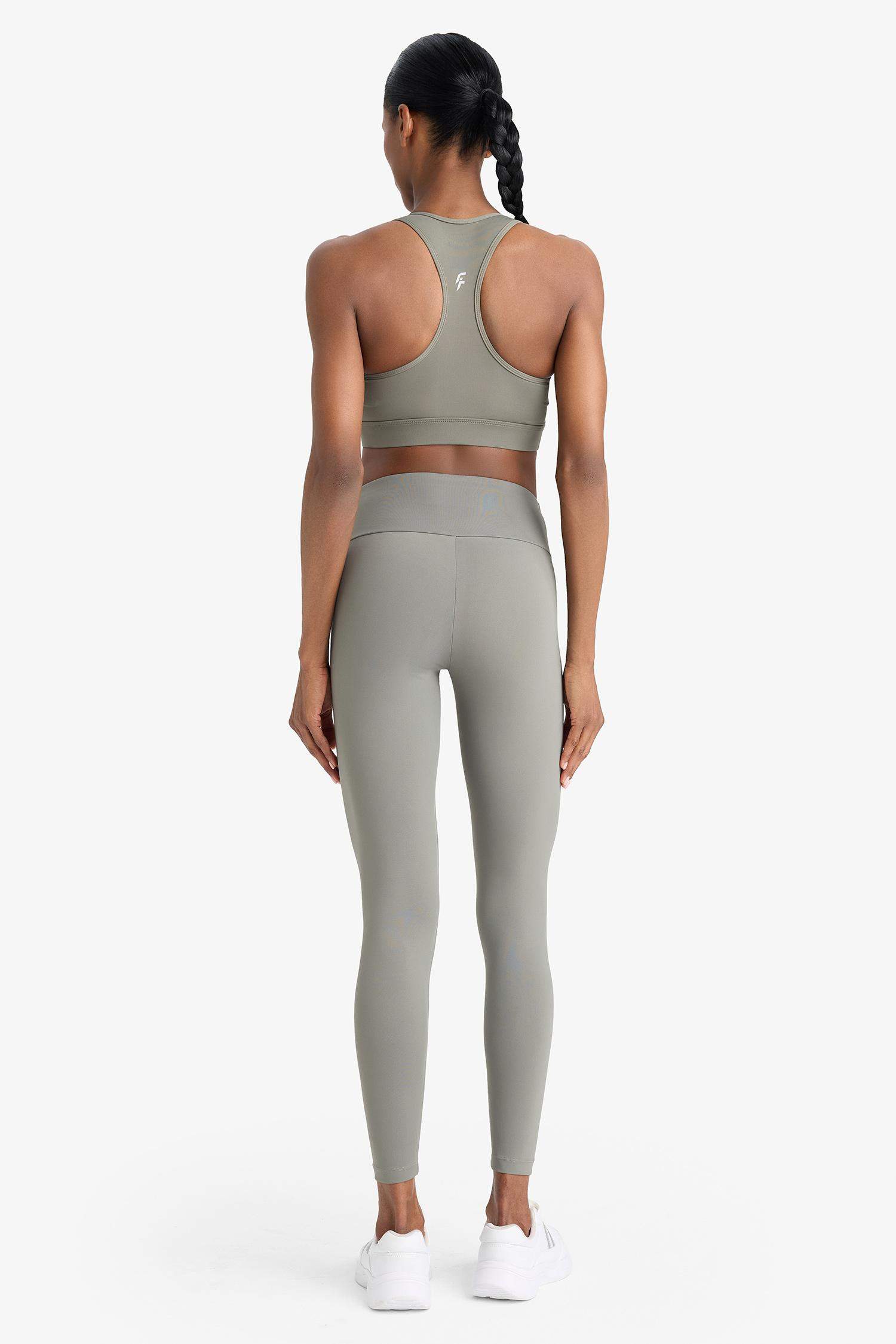 DeFactoFit Toparlayıcı Yüksek Bel Esnek Kumaş Basic Sporcu Tayt