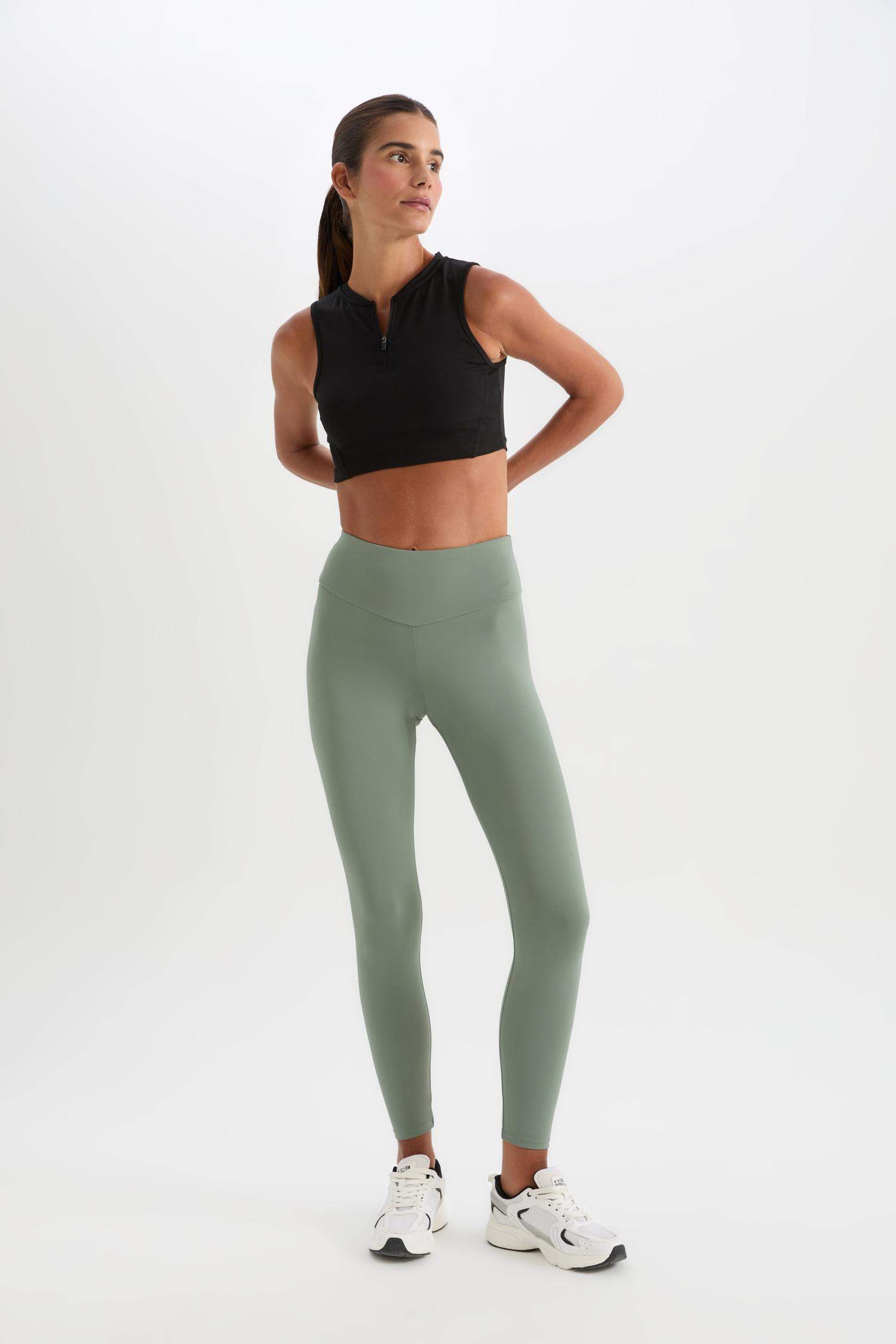 DeFactoFit Printed Waist-Wrapping Sports Leggings