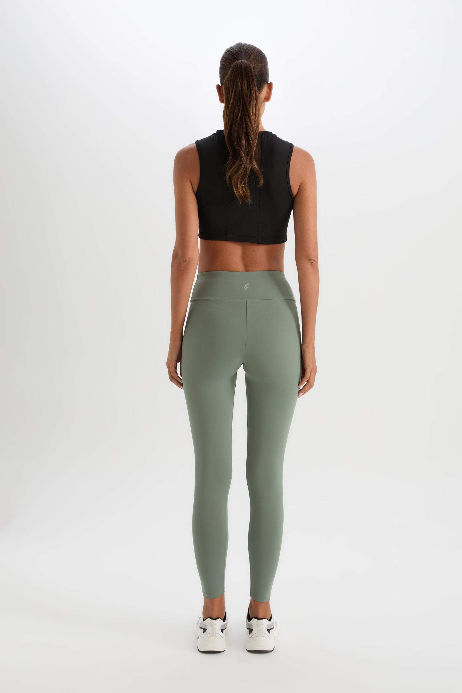 DeFactoFit Printed Waist-Wrapping Sports Leggings