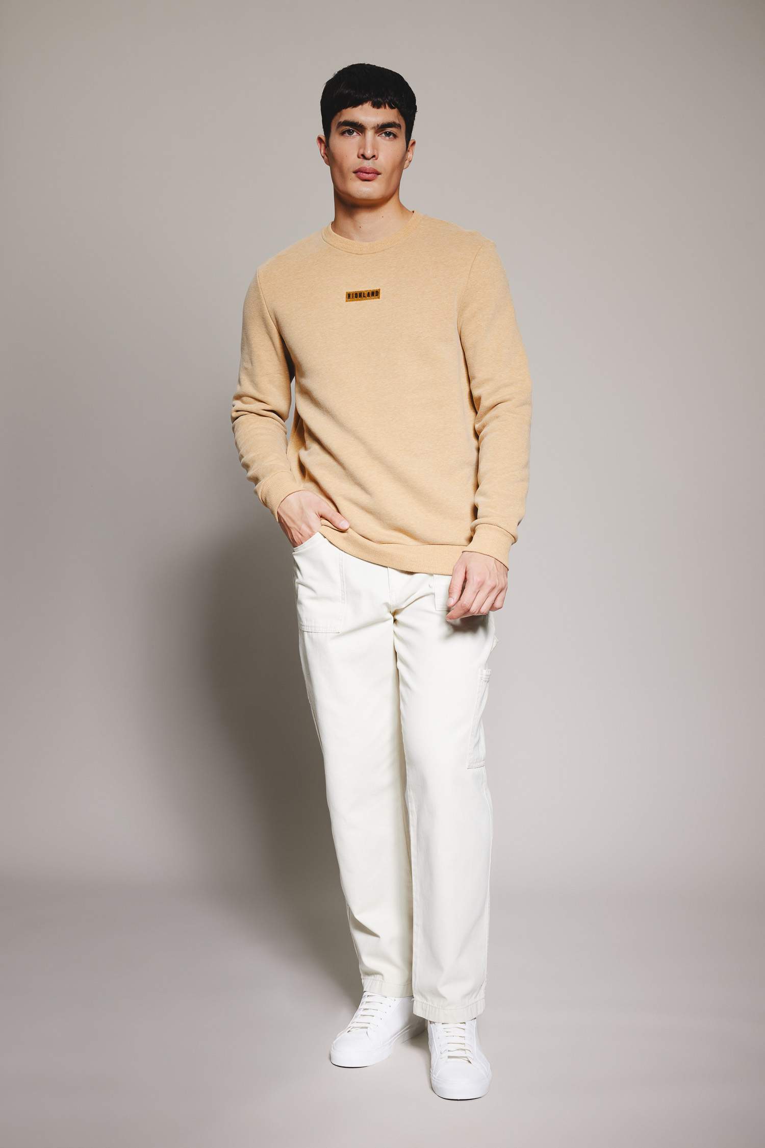 Regular Fit Bisiklet Yaka Baskılı Sweatshirt