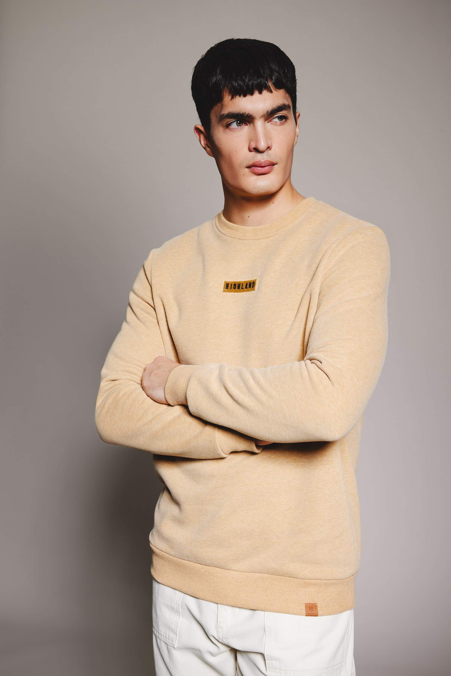 Regular Fit Bisiklet Yaka Baskılı Sweatshirt