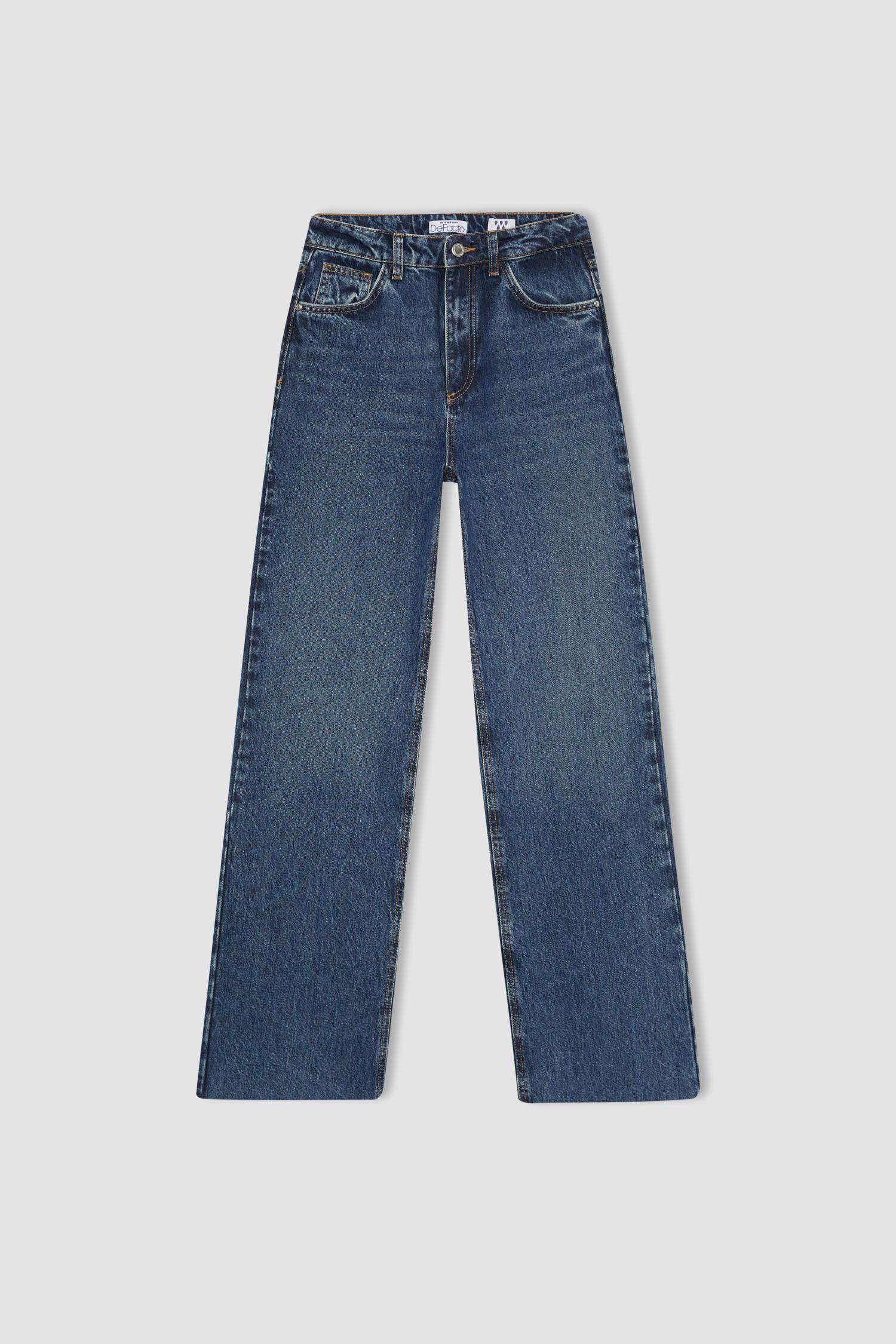 Wide Leg High Waist Ankle Length Jeans