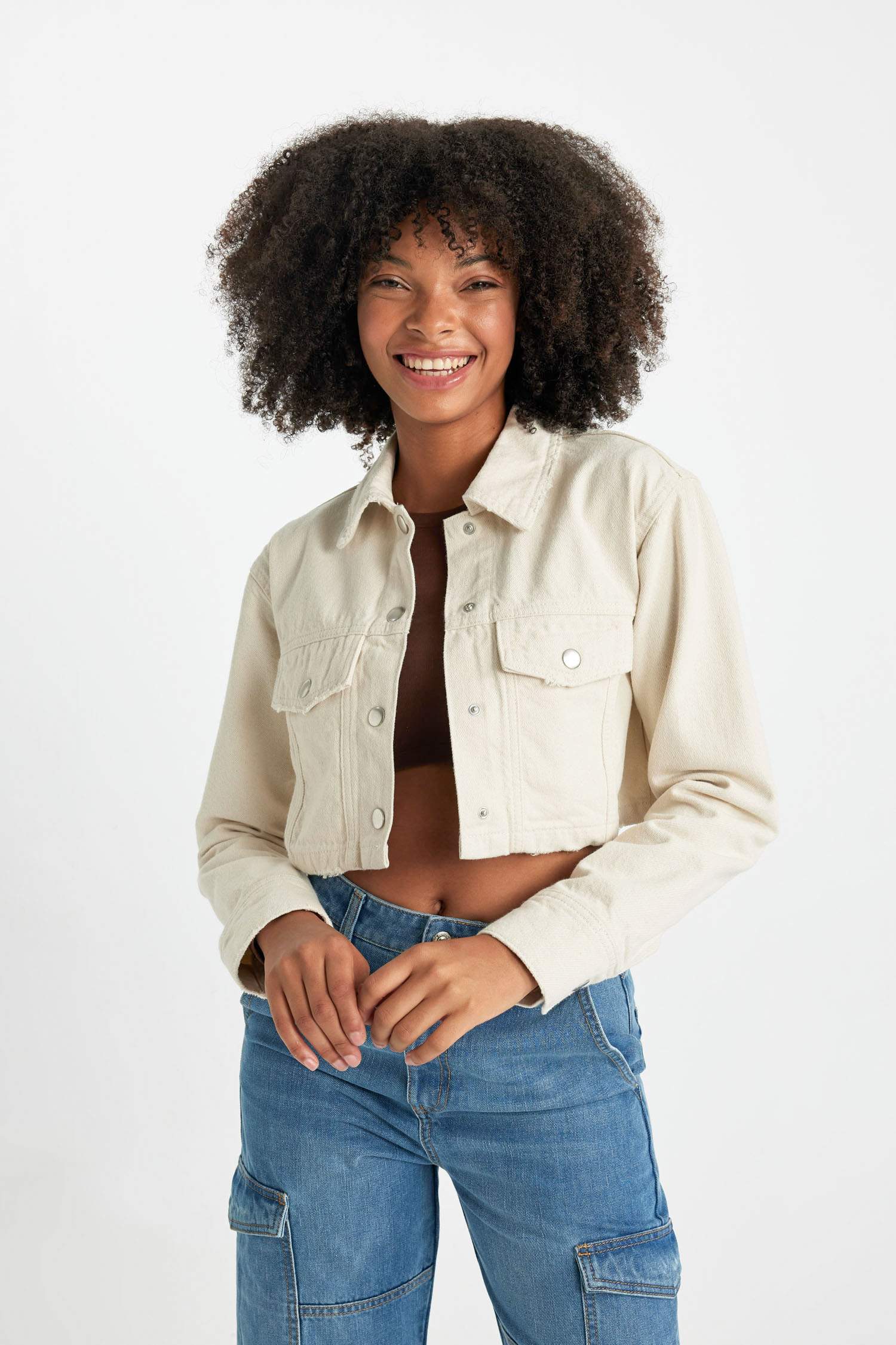 Рубашка оверсайз из габардина