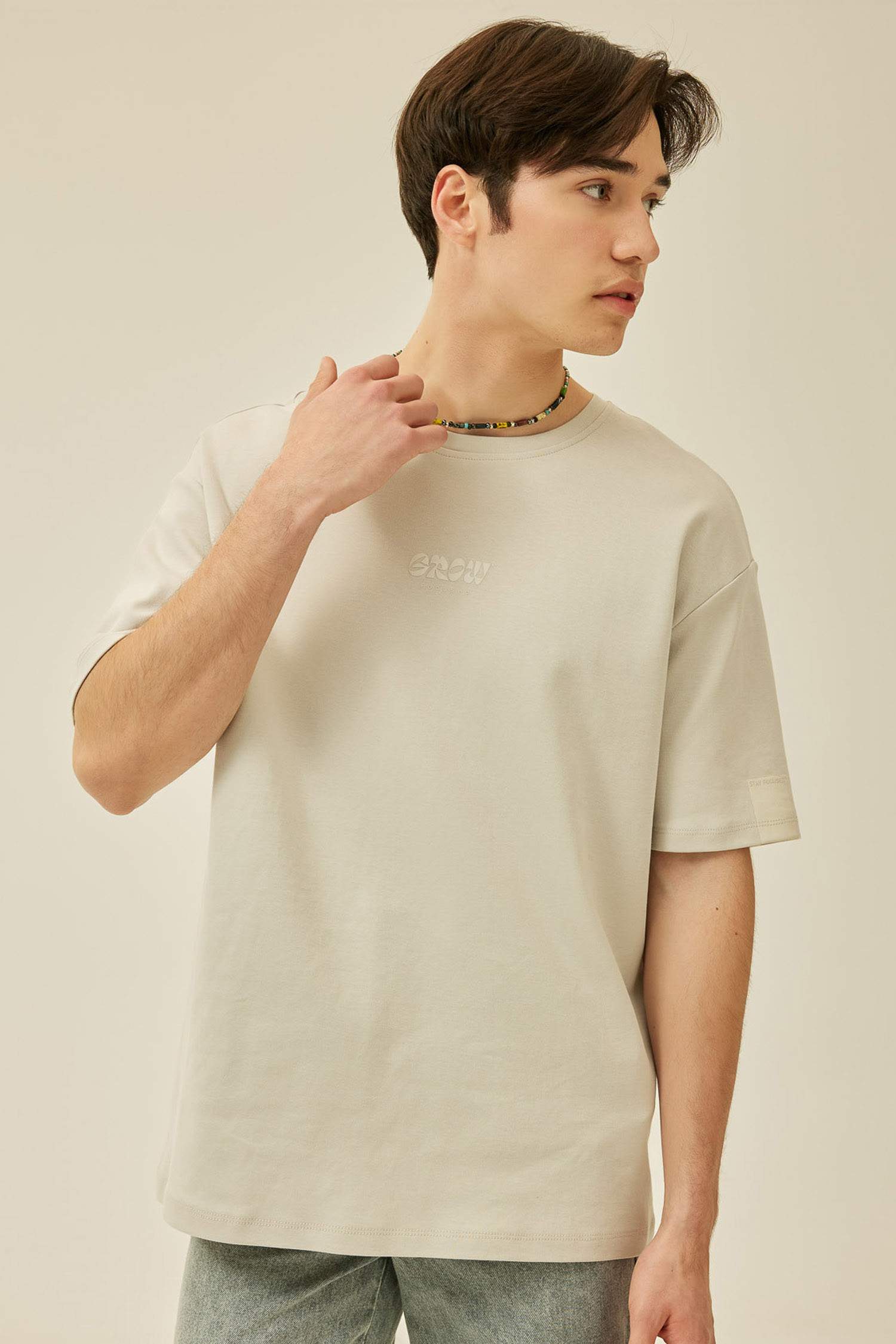 Comfort Regular Fit Crew Neck Printed Heavy Fabric T-Shirt