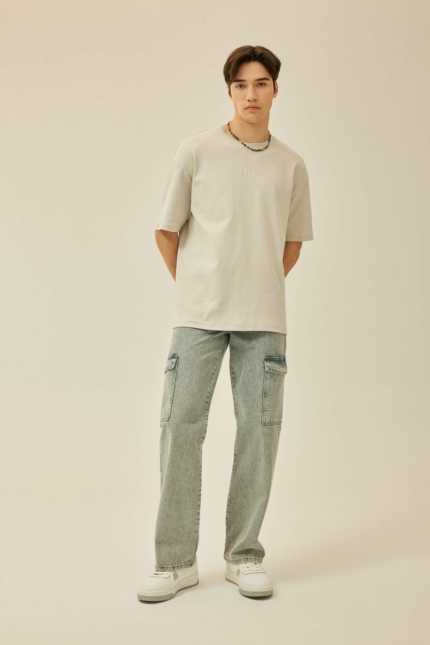 Comfort Regular Fit Crew Neck Printed Heavy Fabric T-Shirt