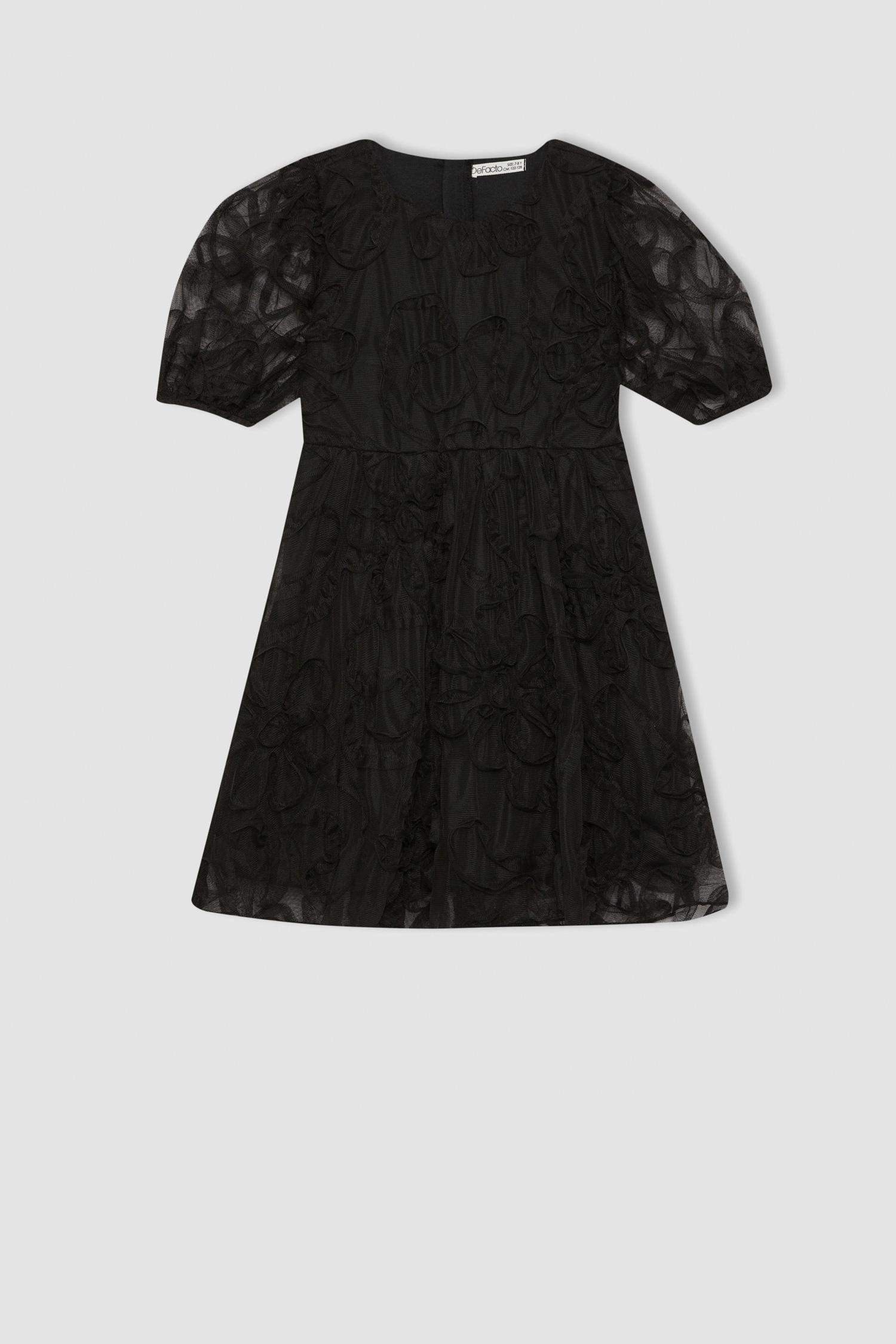 فستان تول بناتي نص ردن قصة عادية