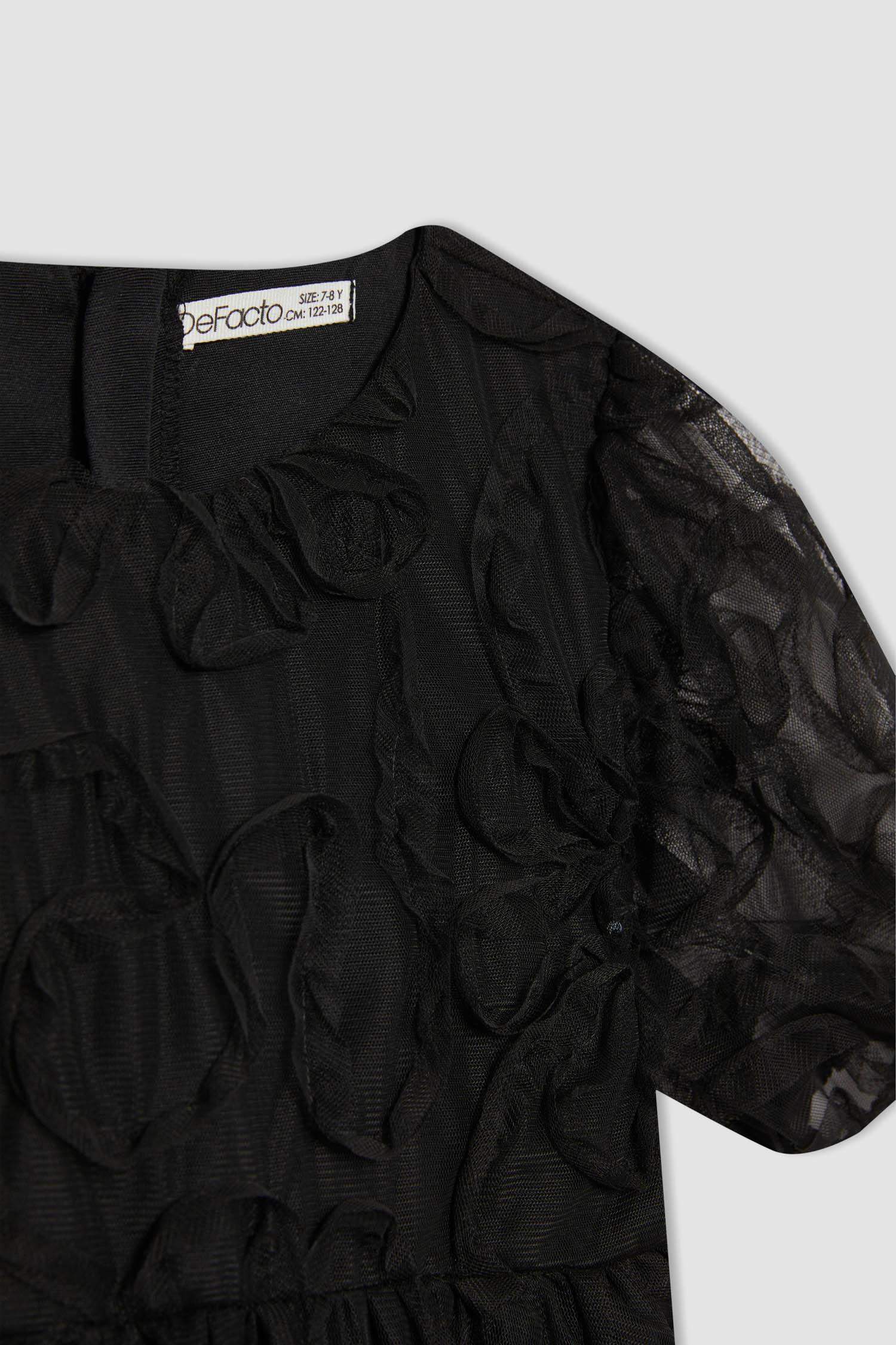 فستان تول بناتي نص ردن قصة عادية