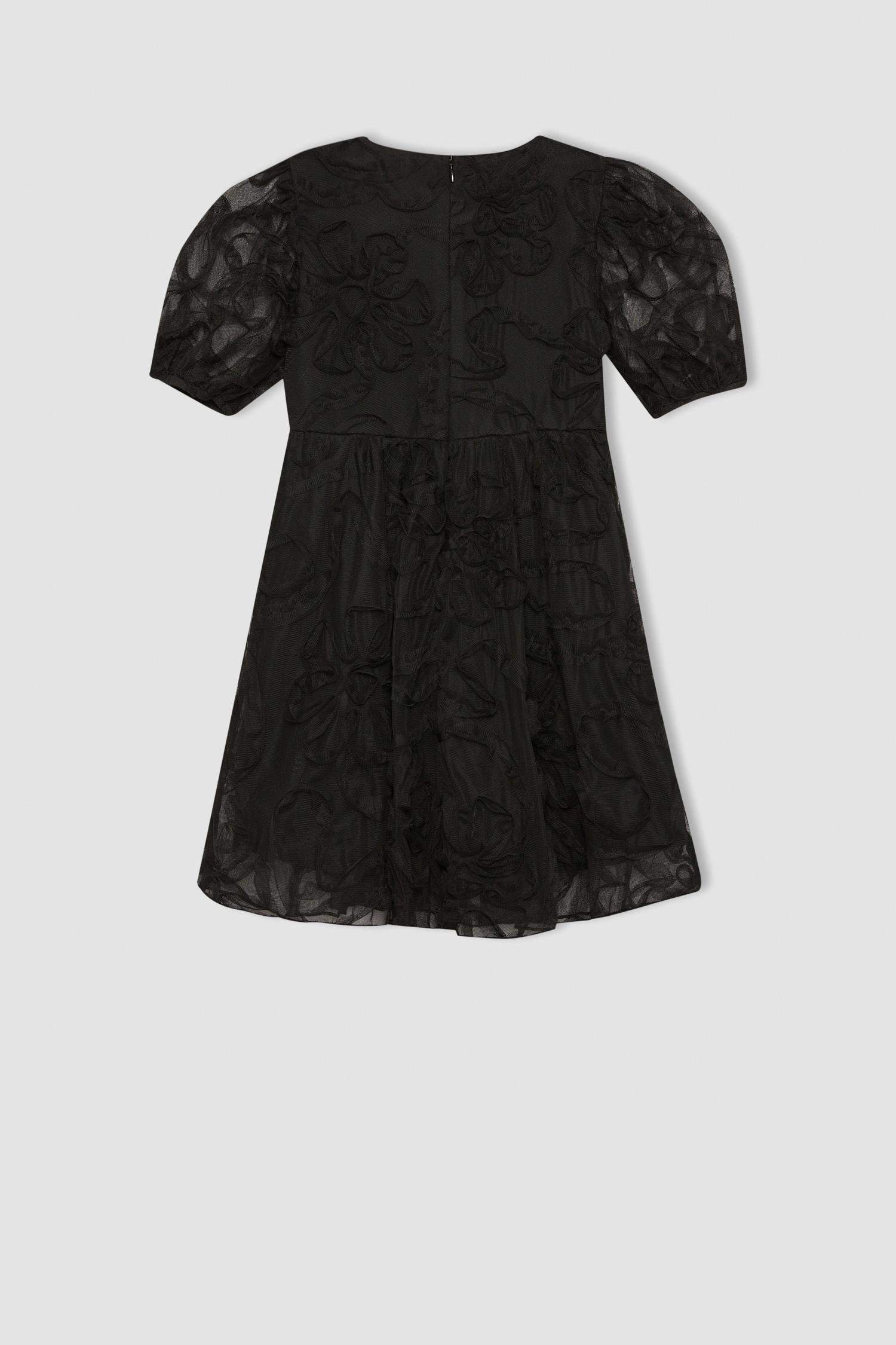 فستان تول بناتي نص ردن قصة عادية