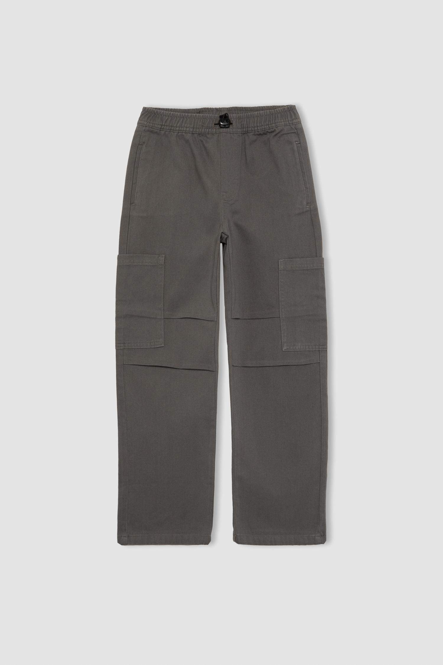 Boy Wide Leg Gabardine Trousers