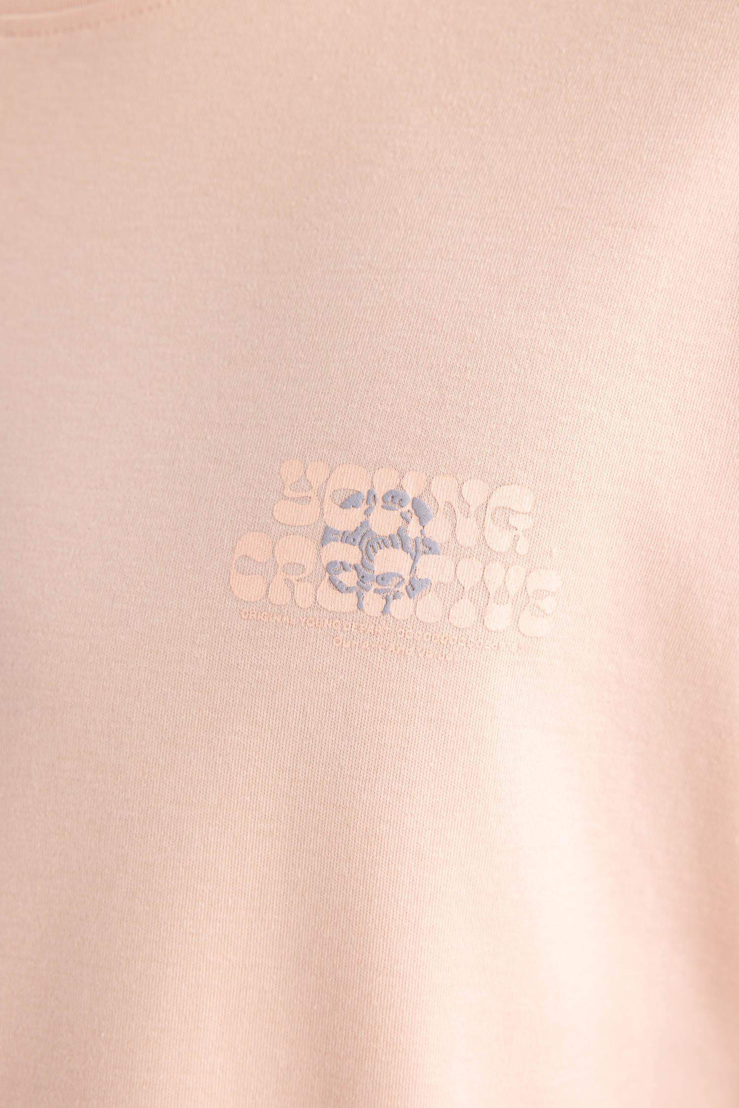 Comfort Regular Fit Crew Neck Printed Heavy Fabric T-Shirt