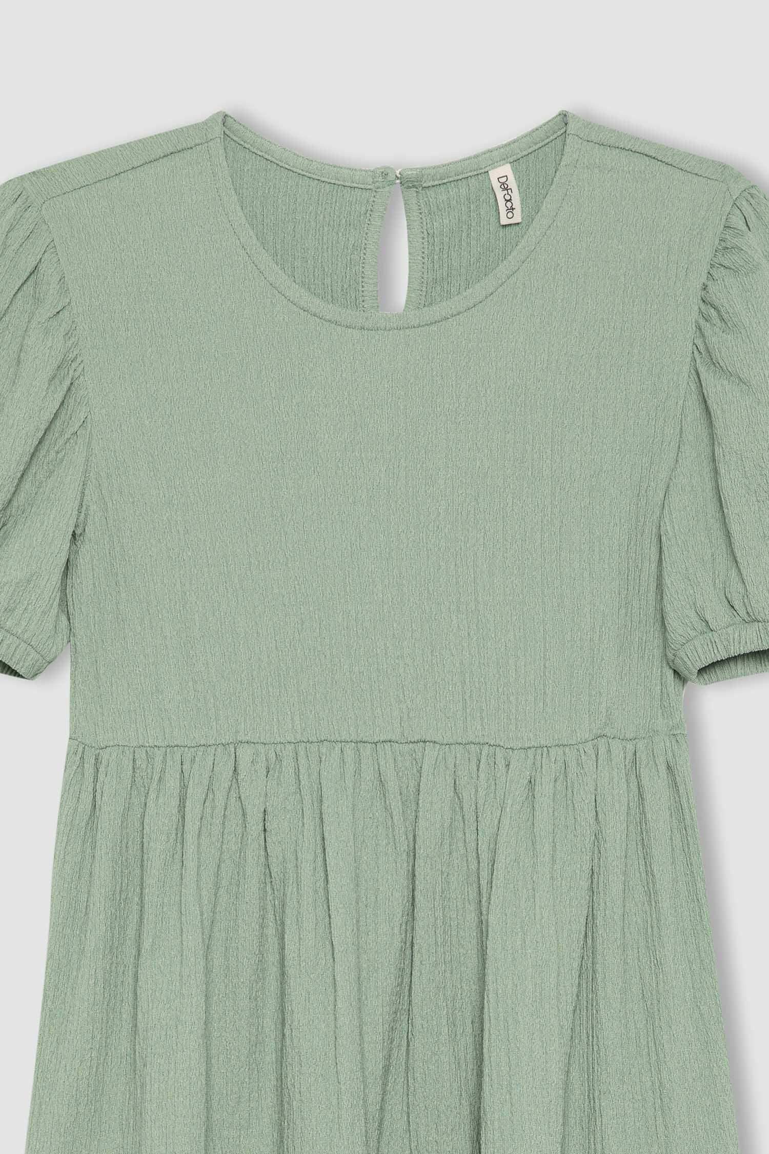 Қыздарға қысқа жеңді Трикотаж көйлек