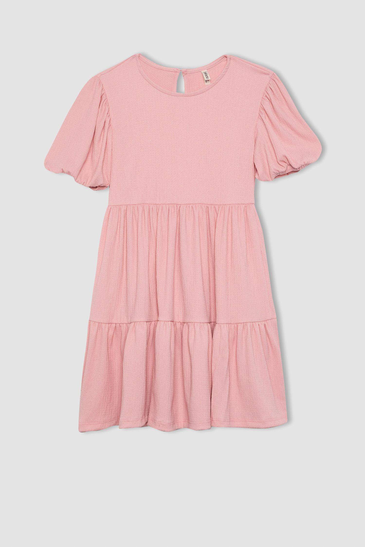 Regular Fit Short Sleeve Knitted Dress