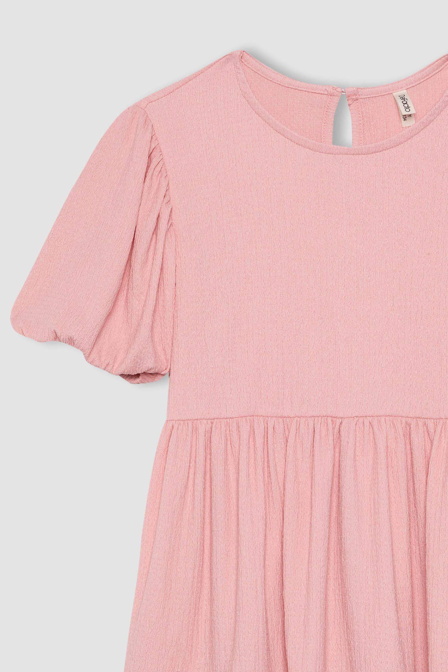 Regular Fit Short Sleeve Knitted Dress