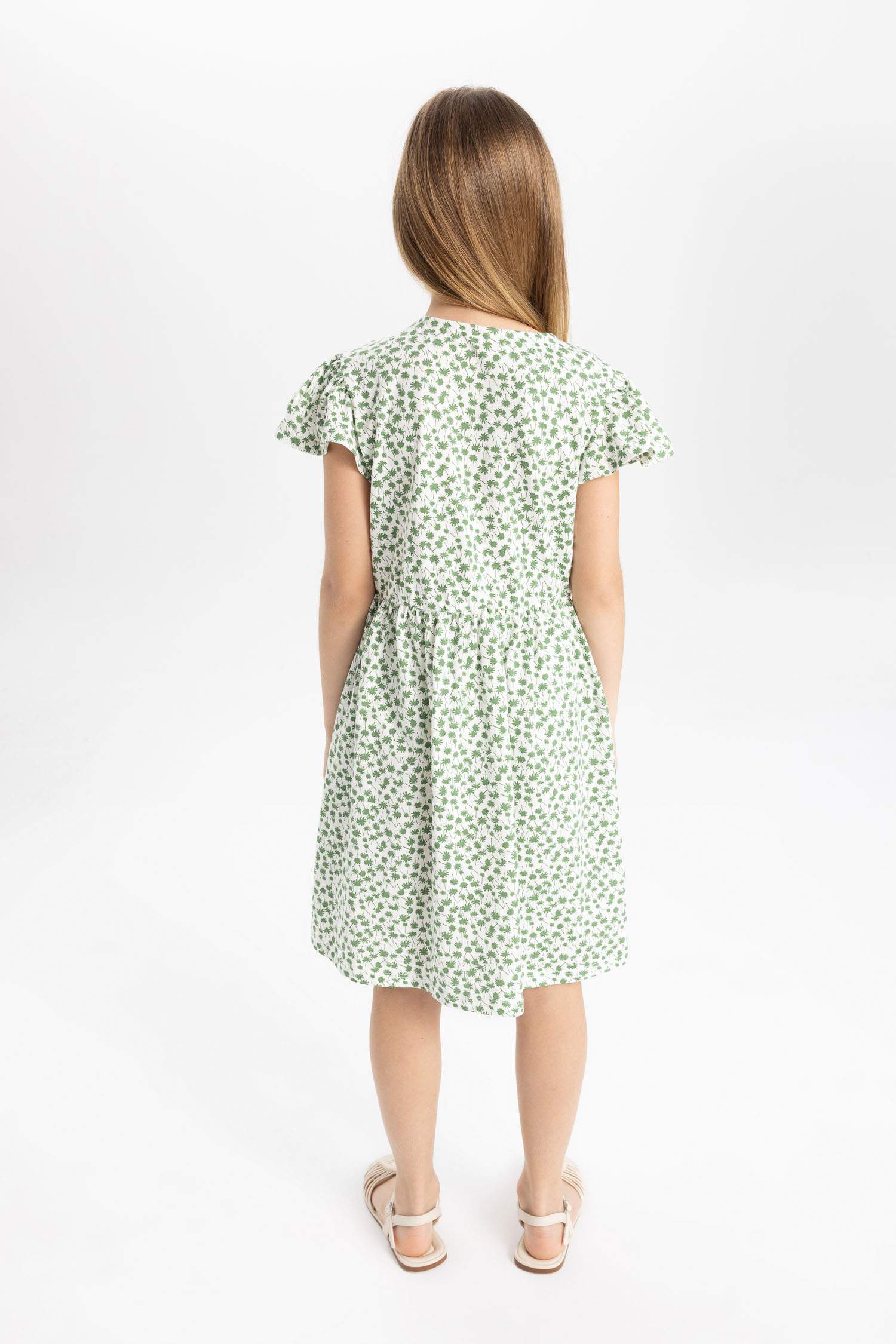 Girl Floral Short Sleeve Dress