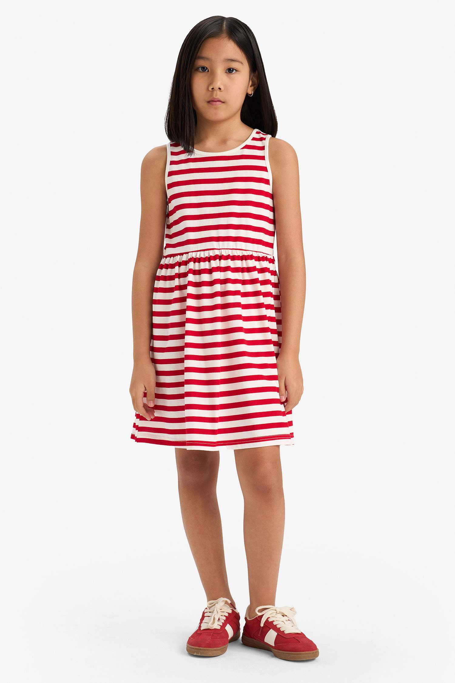 Regular Fit Sleeveless Knitted Dress