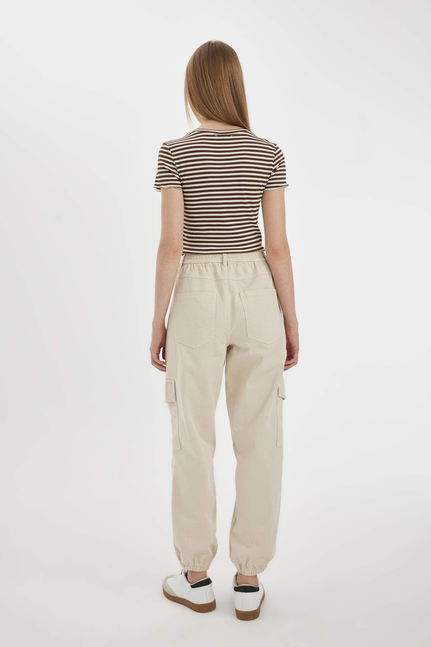 Jogger High Waist Gabardine Cargo Pants