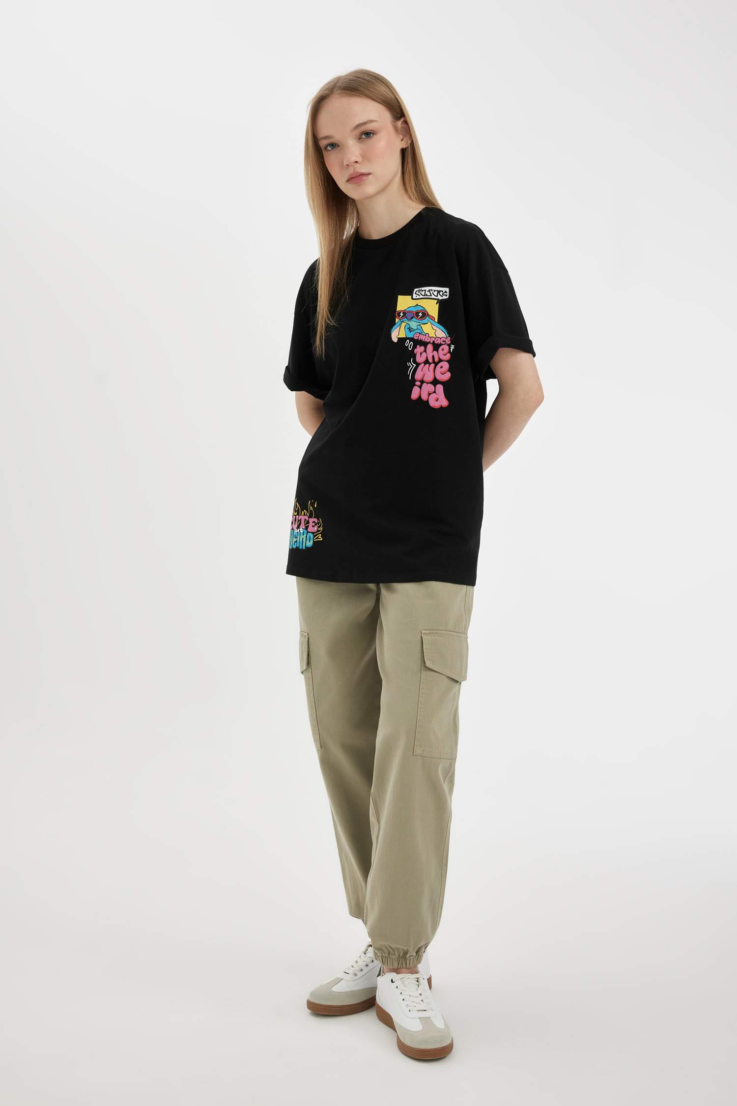 Jogger High Waist Gabardine Cargo Pants