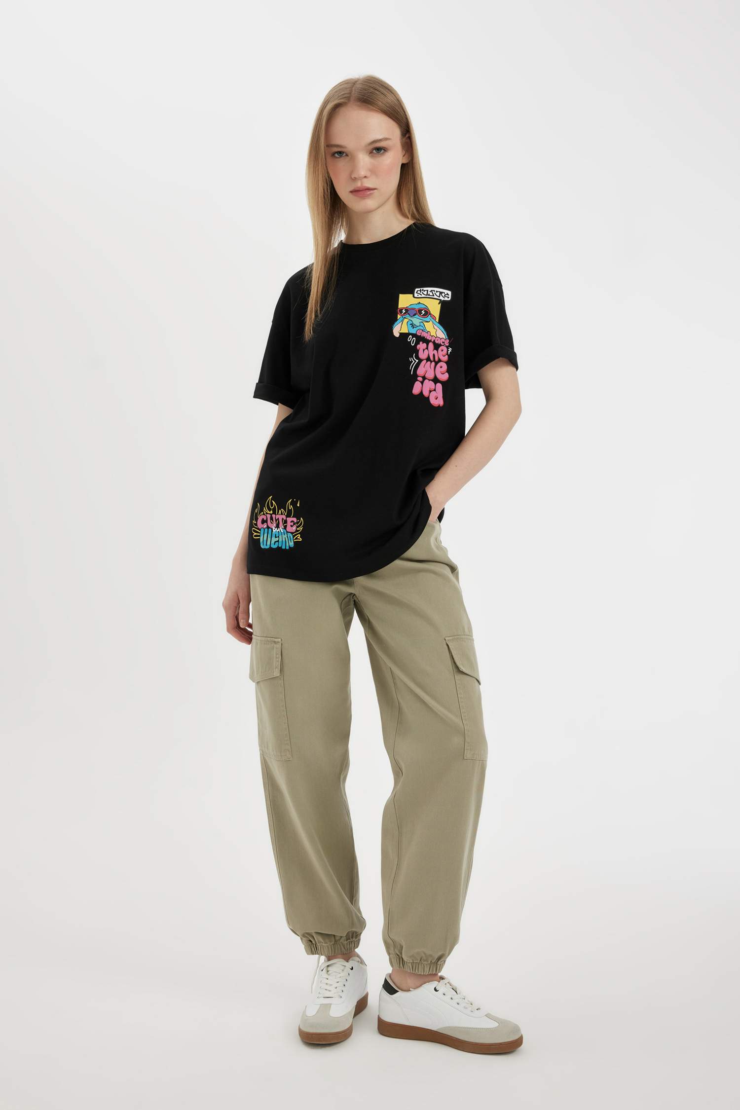 Jogger High Waist Gabardine Cargo Pants