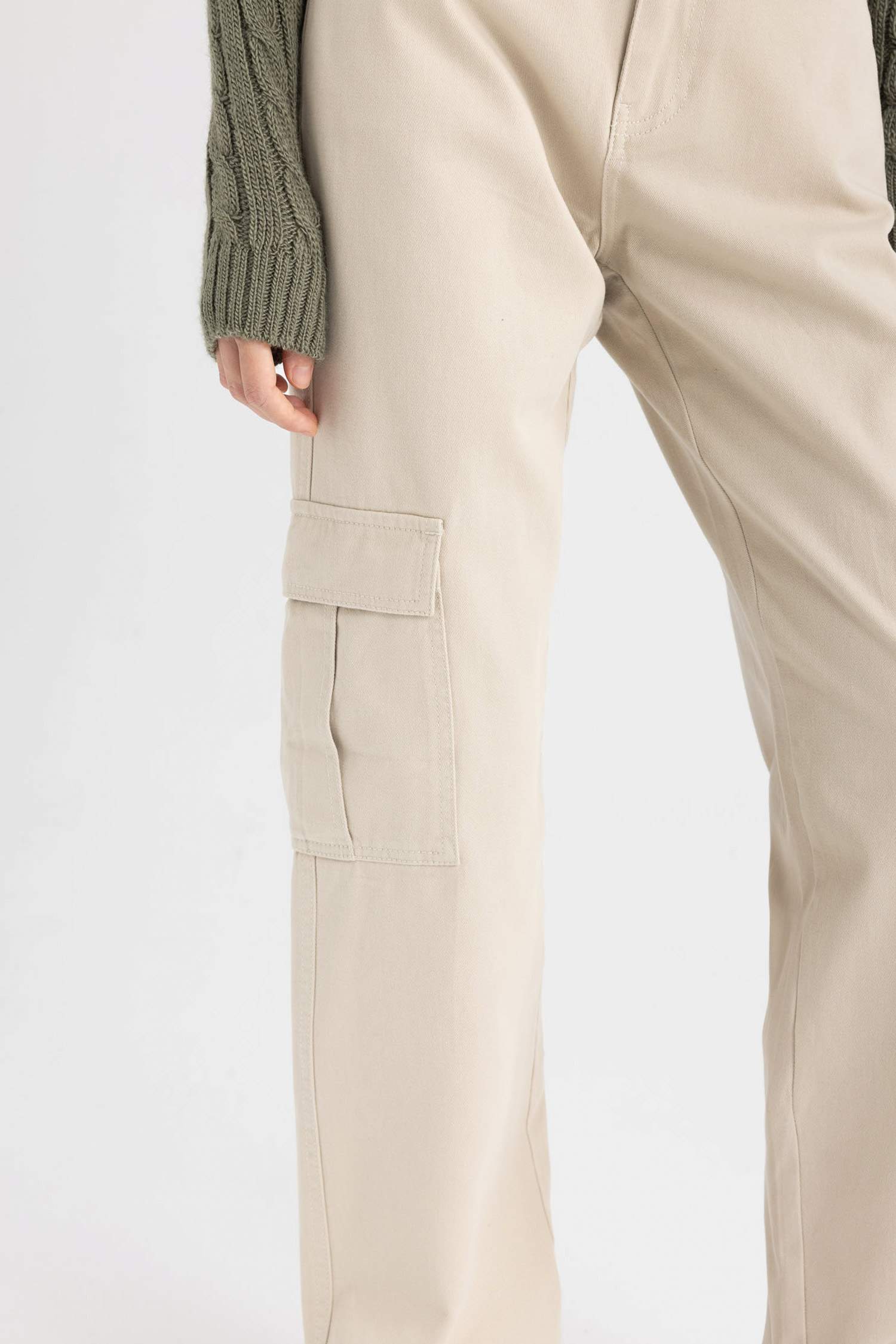 Брюки карго прямого кроя из габардина, Coool