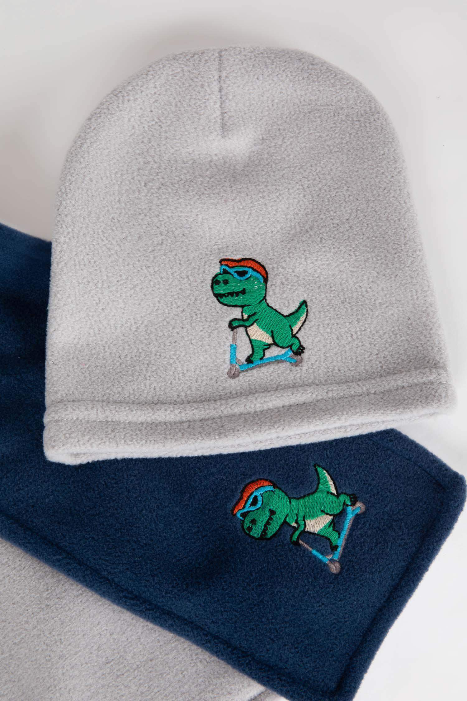 Baby Boy 2 Piece Fleece Scarf Beret Set