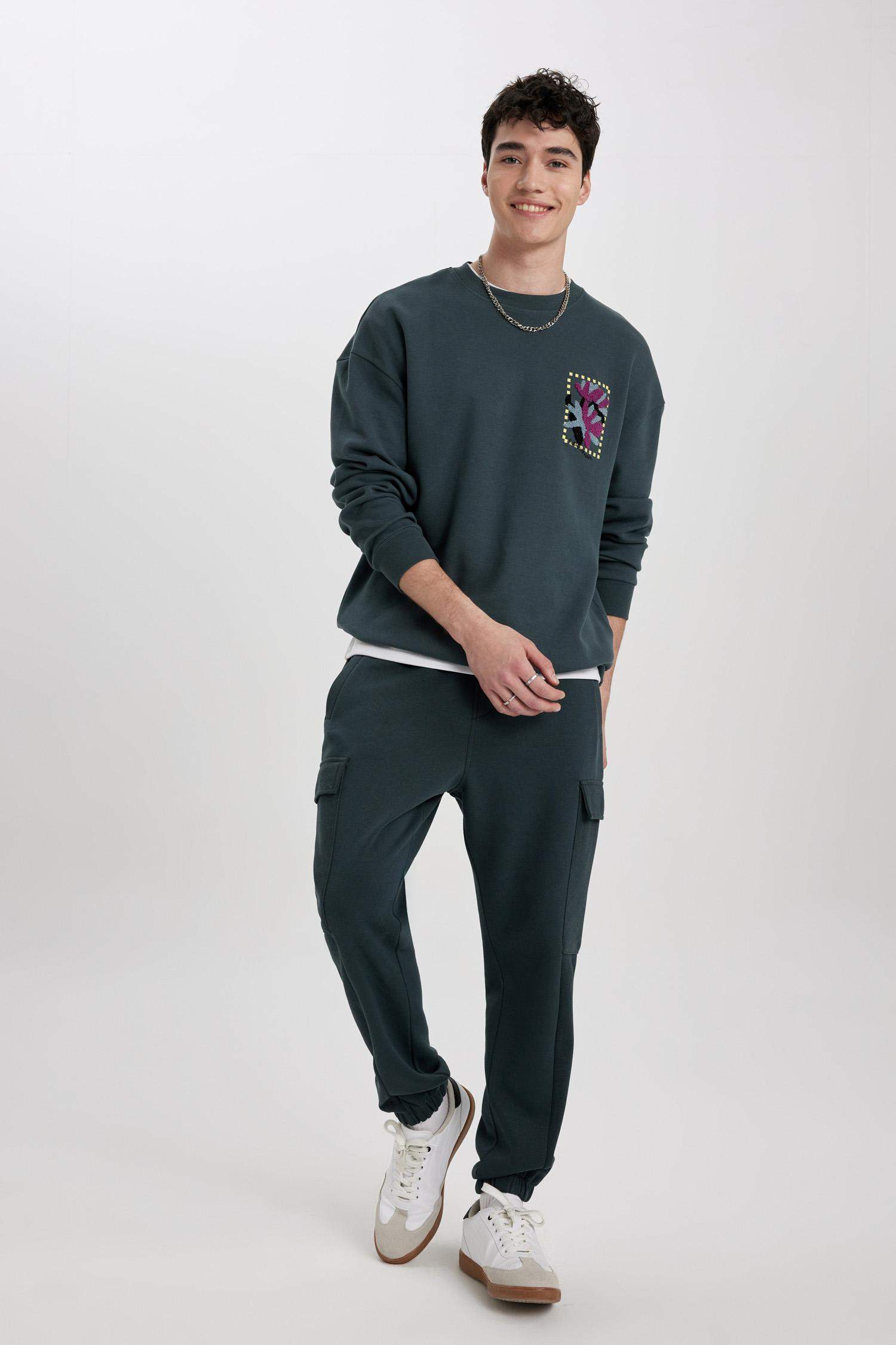 Regular Fit Flannel Pocket Long Leg Sweatpants