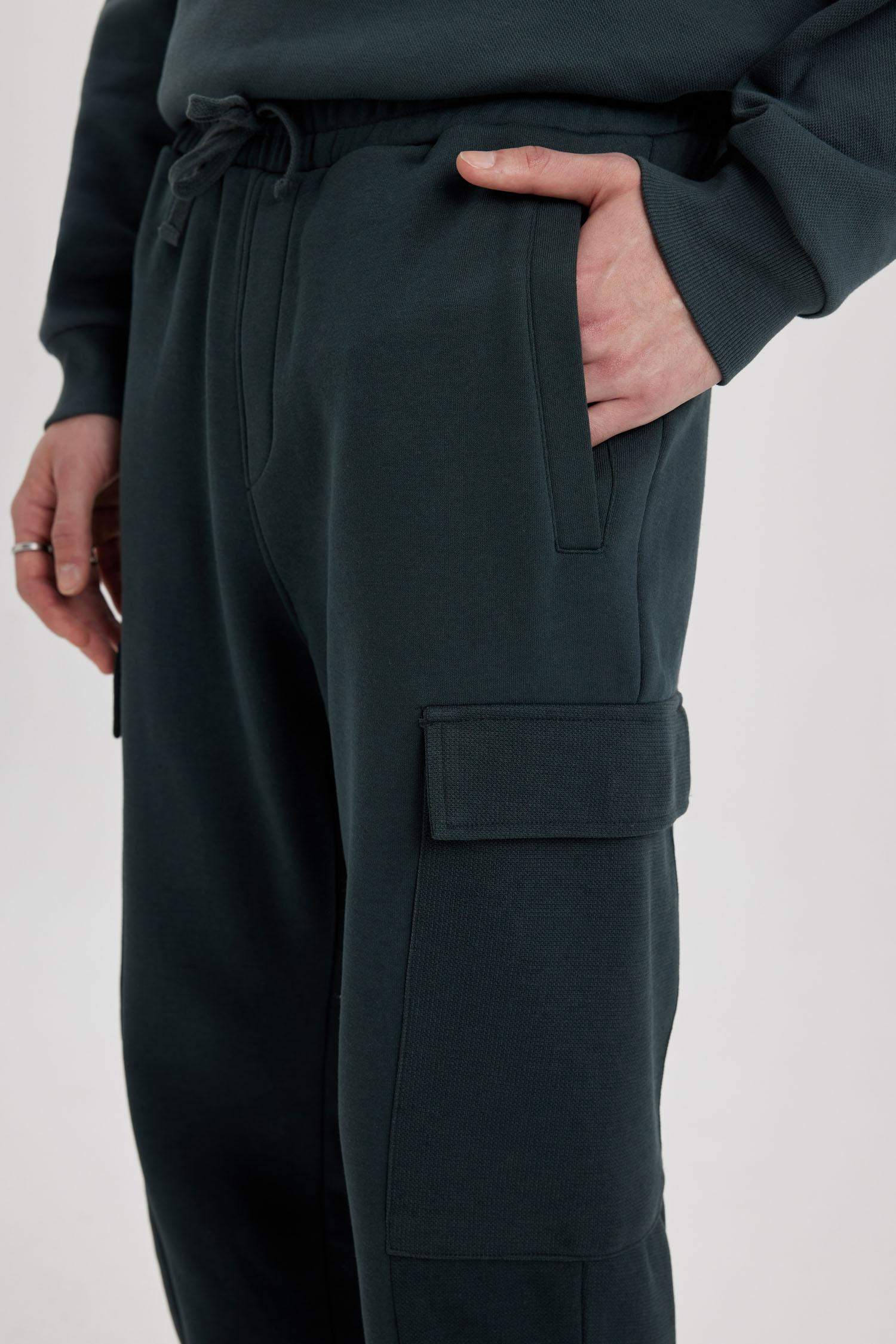 Regular Fit Flannel Pocket Long Leg Sweatpants