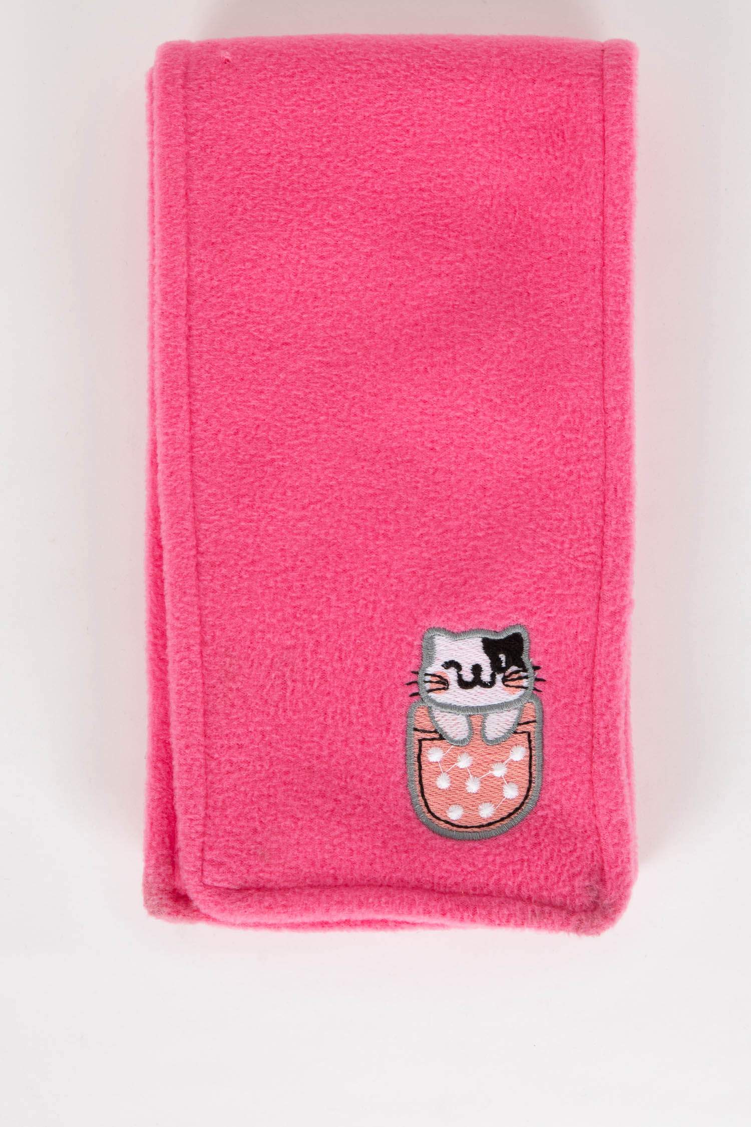 Комплект шапка и шарф из флиса для малышей девочек