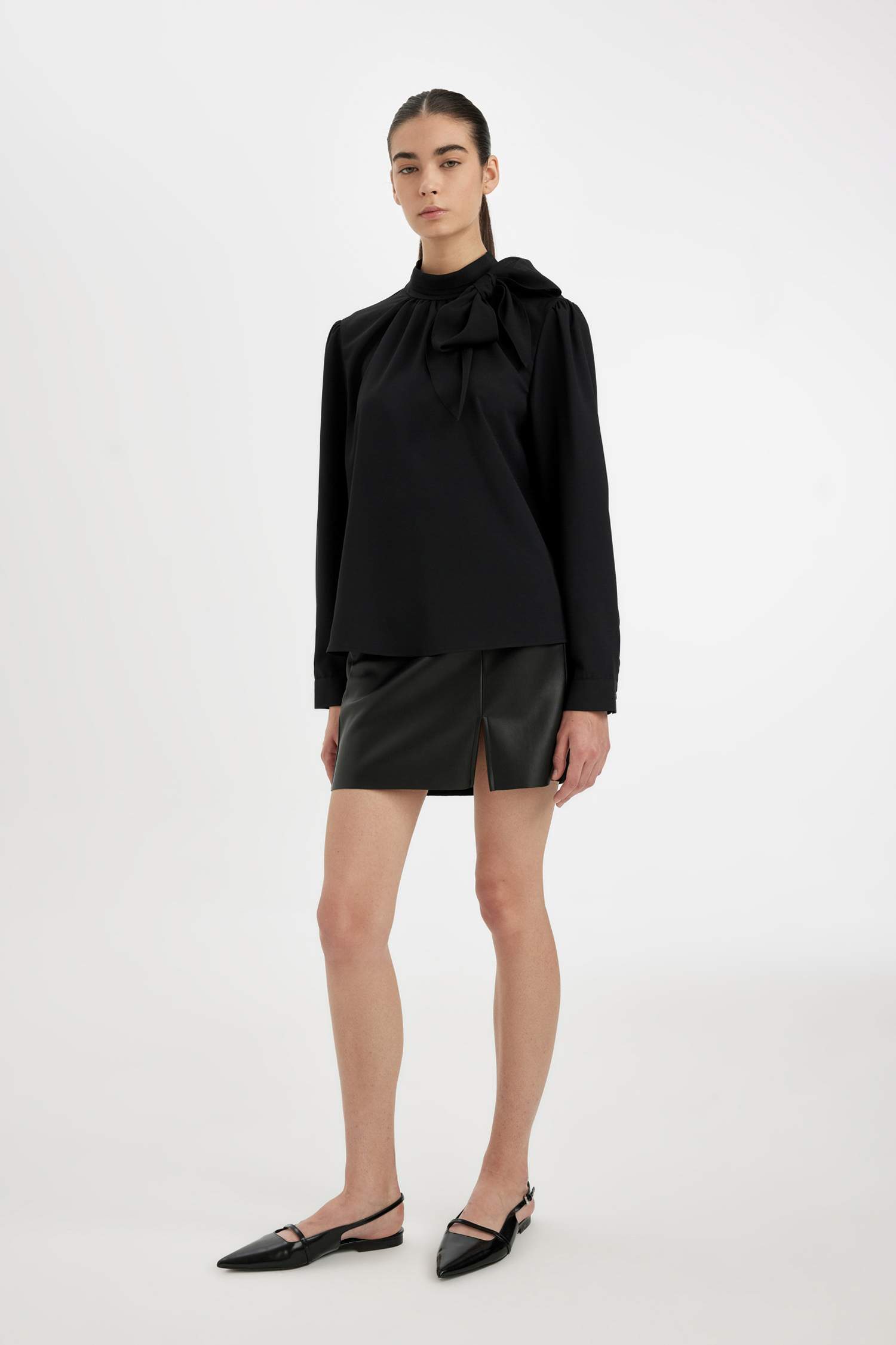 қалыпты пішім боути Ұзын Жеңді Блуза