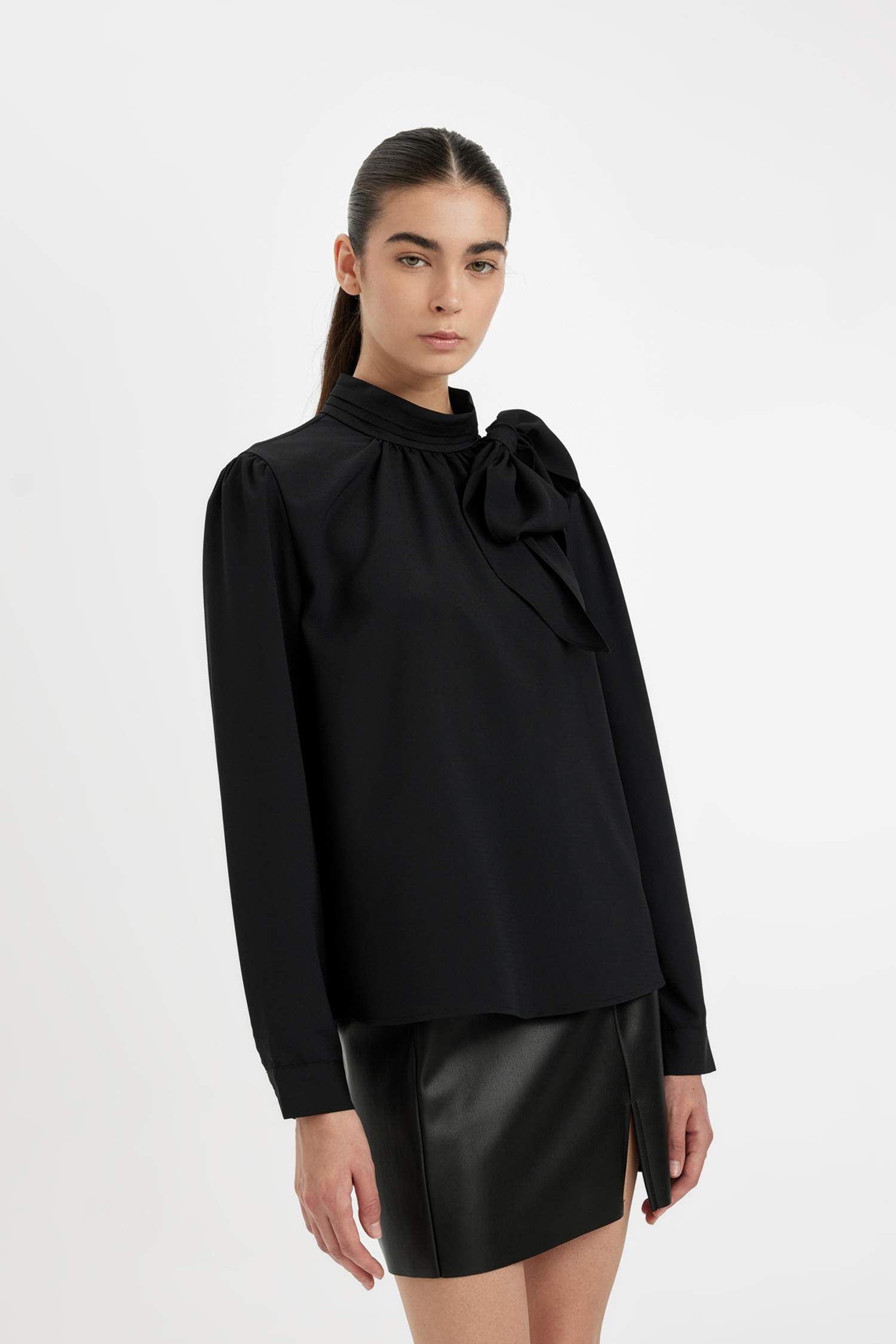 қалыпты пішім боути Ұзын Жеңді Блуза