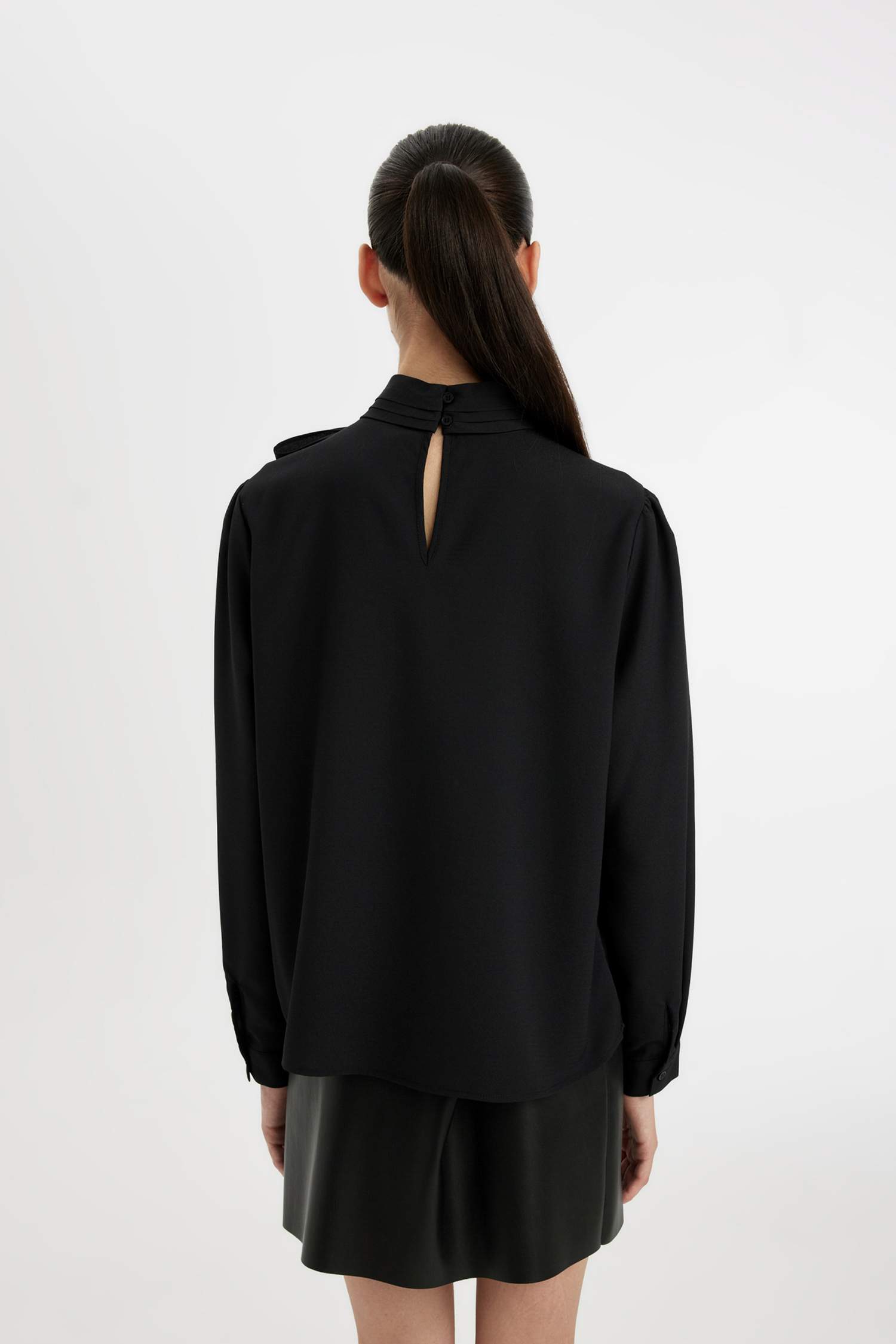 қалыпты пішім боути Ұзын Жеңді Блуза