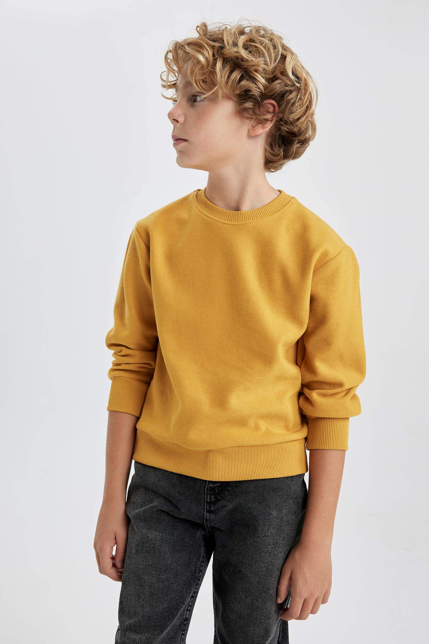 Свитшот стандартного кроя с круглым вырезом для мальчиков