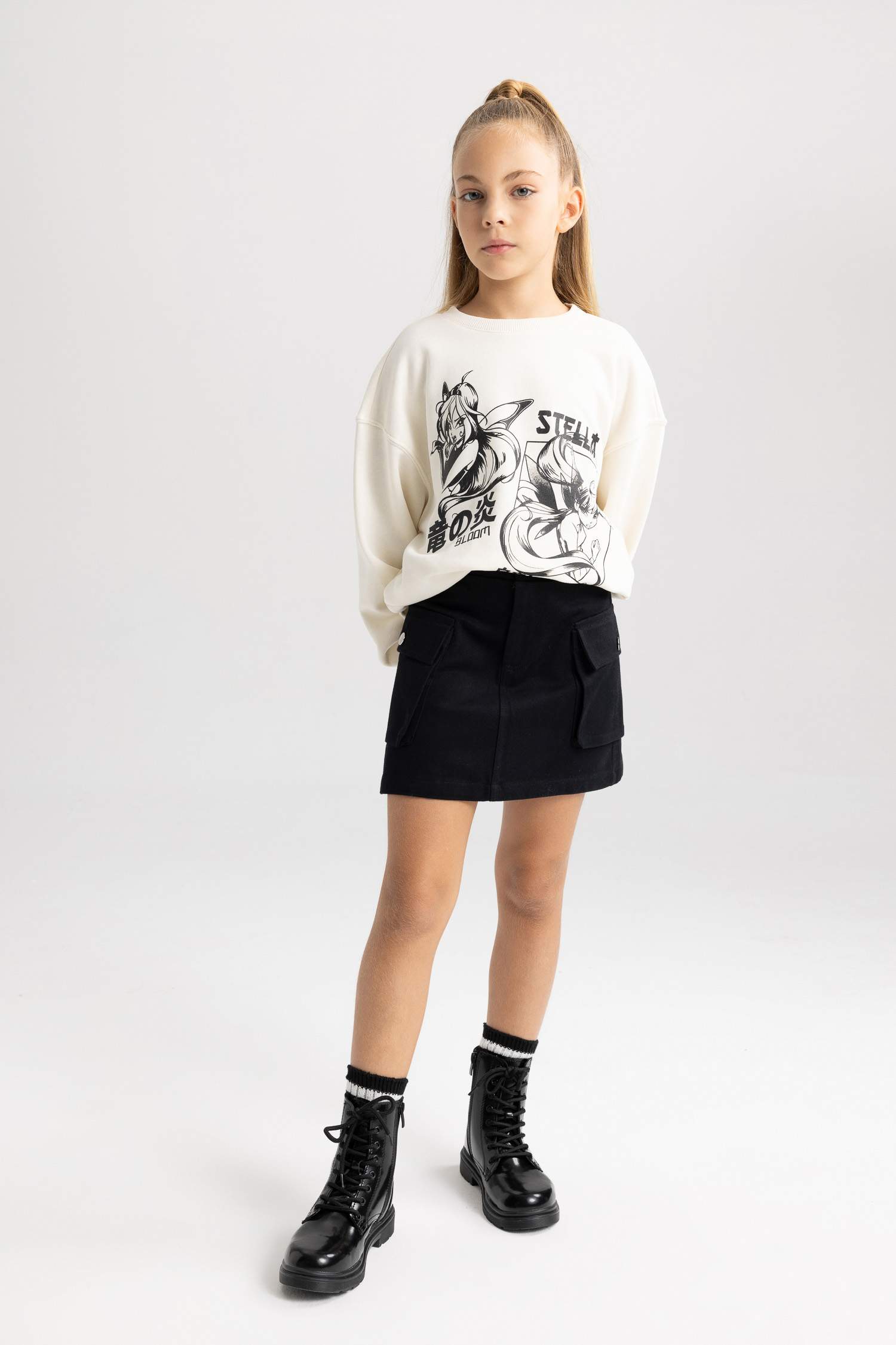 Юбка из габардина для девочек