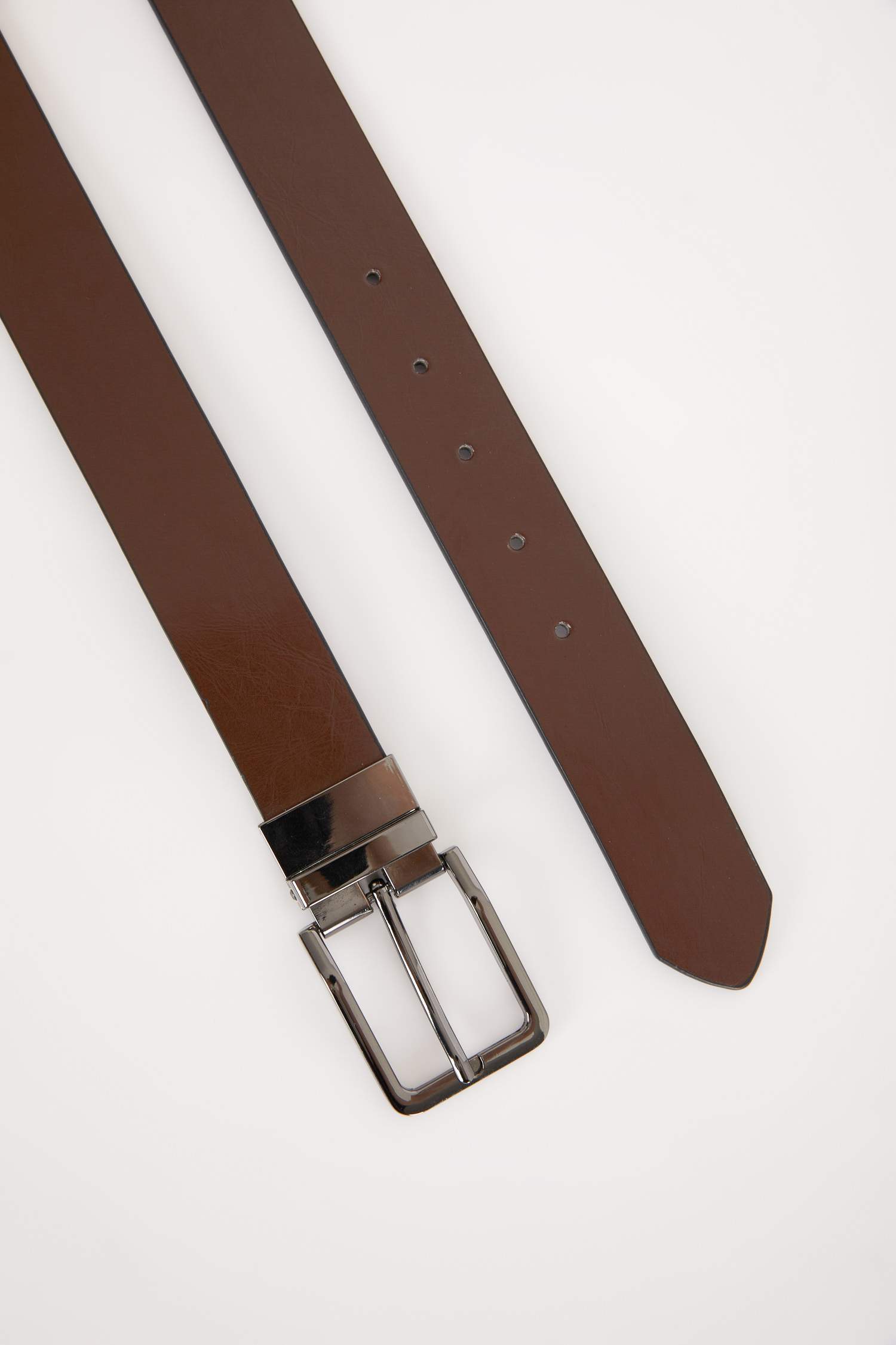 Man Double Sided Clasp Faux Leather