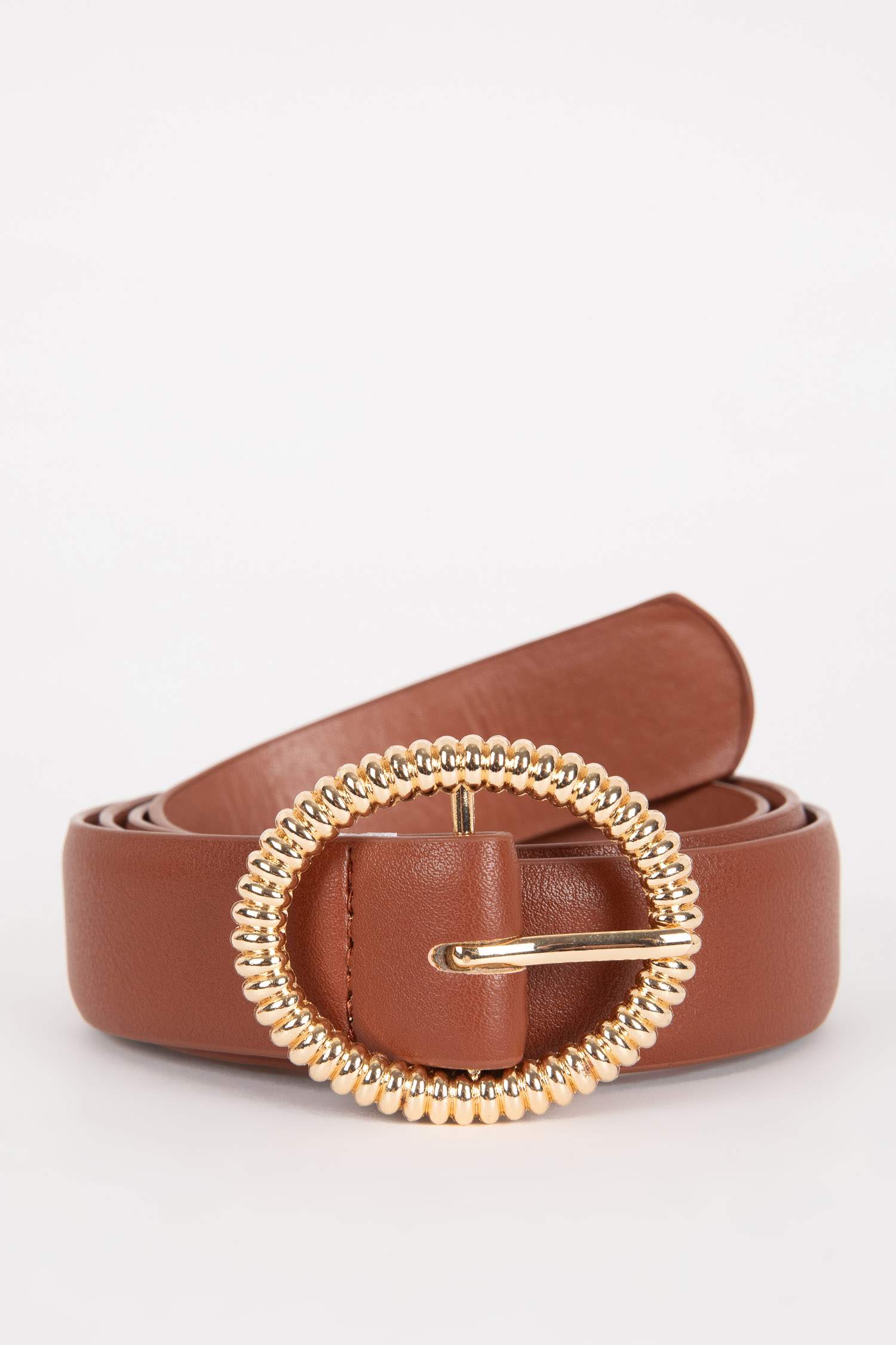 Kadın Oval Toka Suni Deri Jean Kemeri