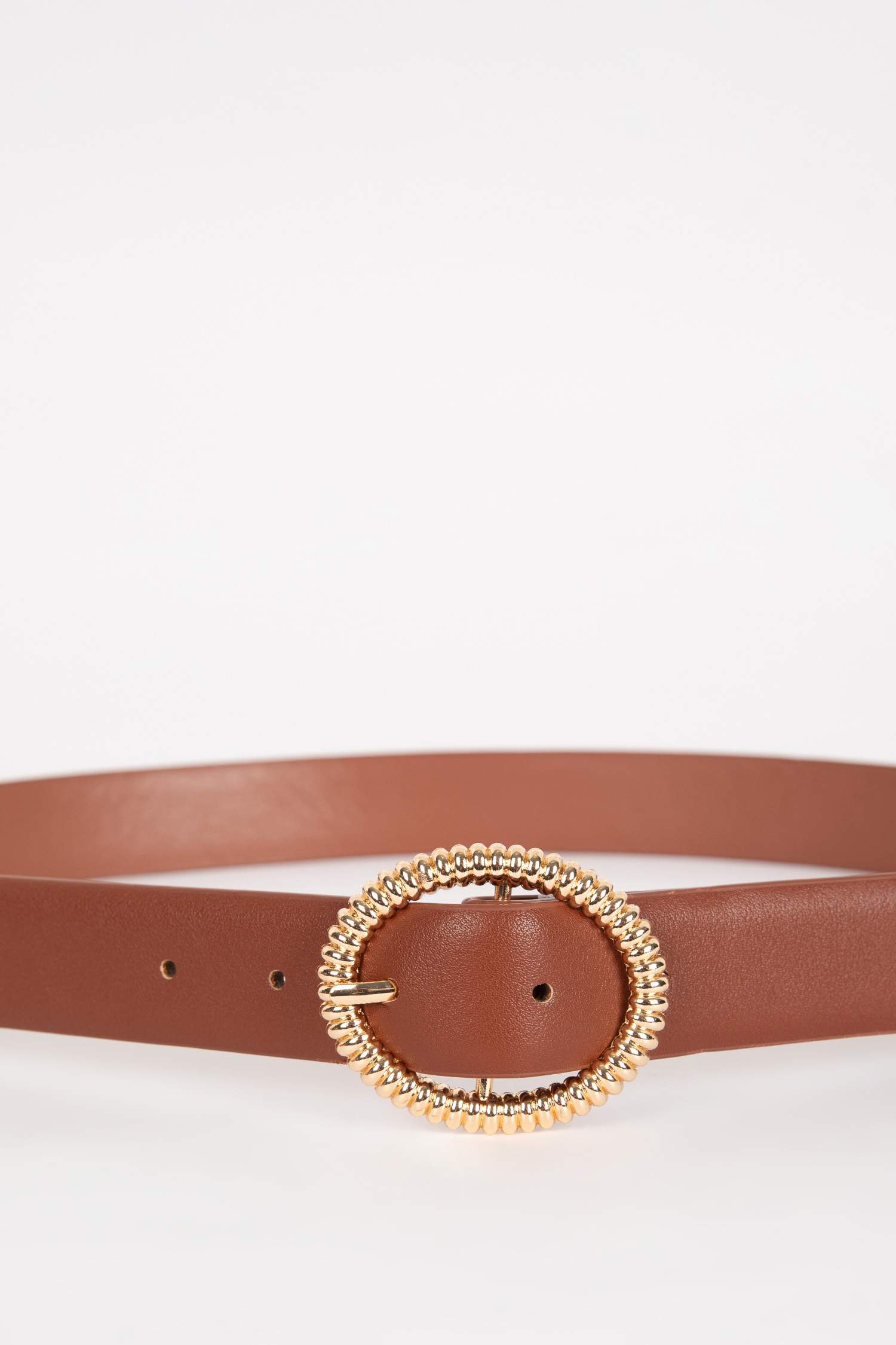 Kadın Oval Toka Suni Deri Jean Kemeri