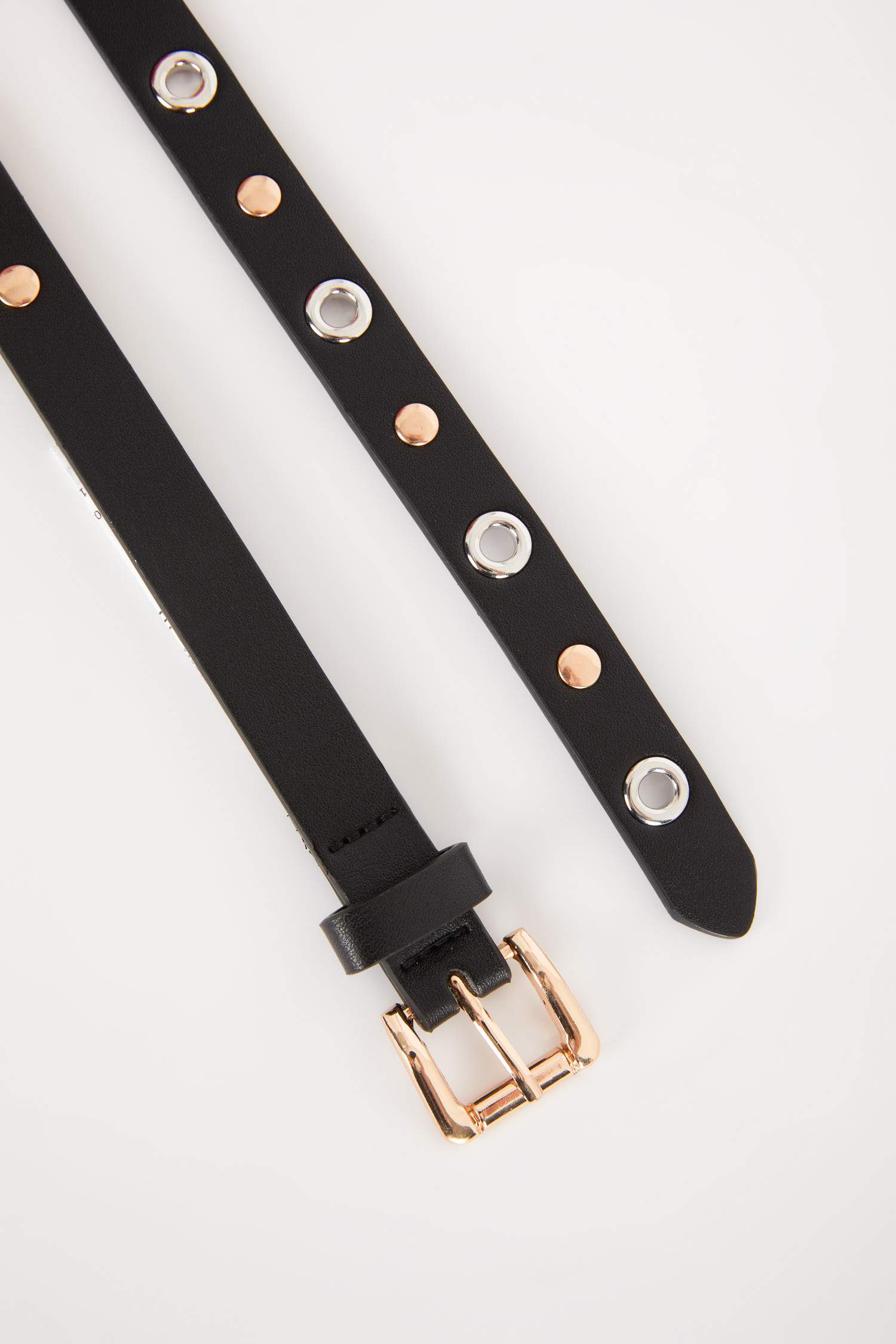 Kadın Kare Toka Suni Deri İnce Günlük Kemer