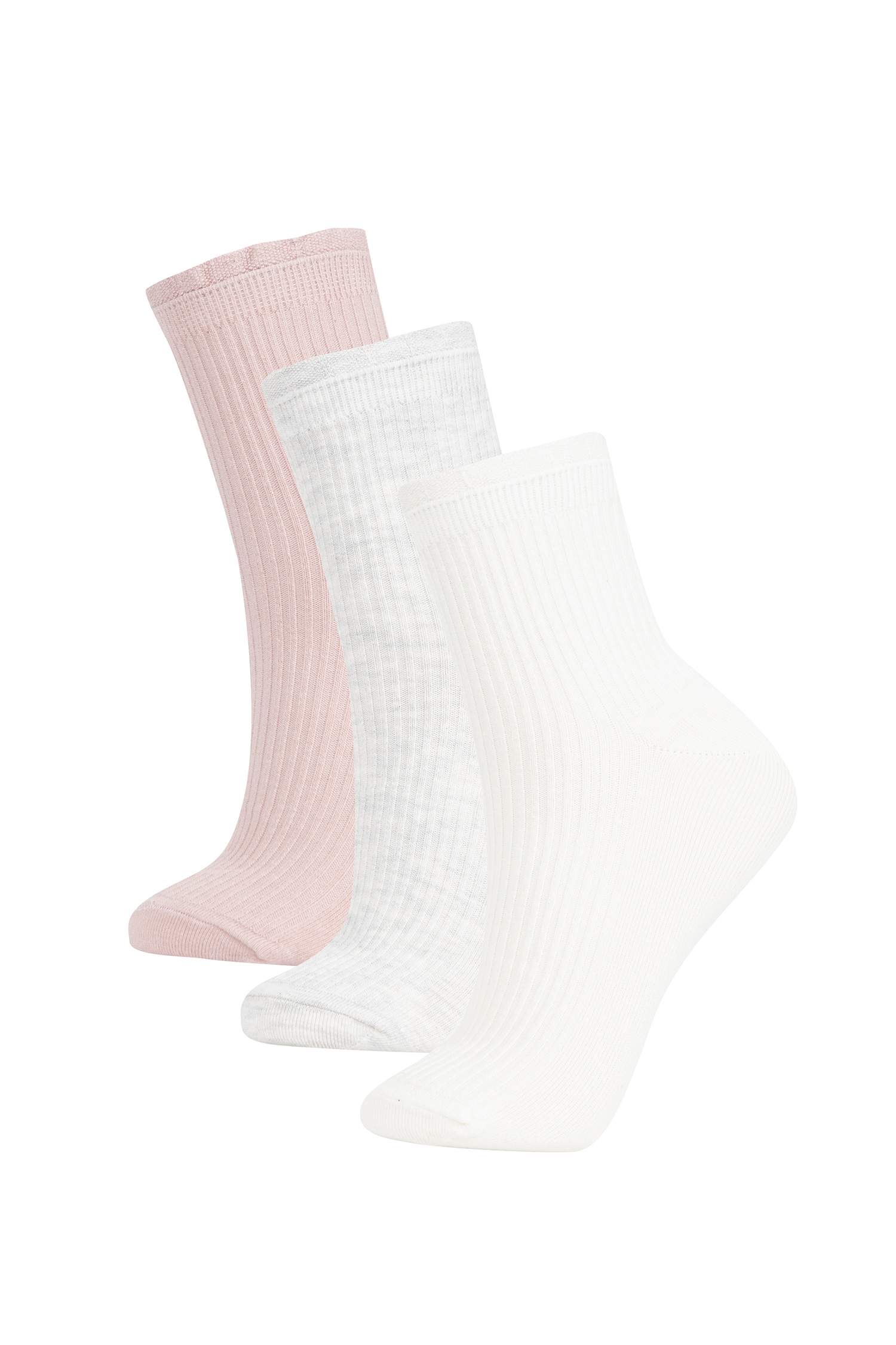 Kadın 3'lü Pamuklu Soket Çorap
