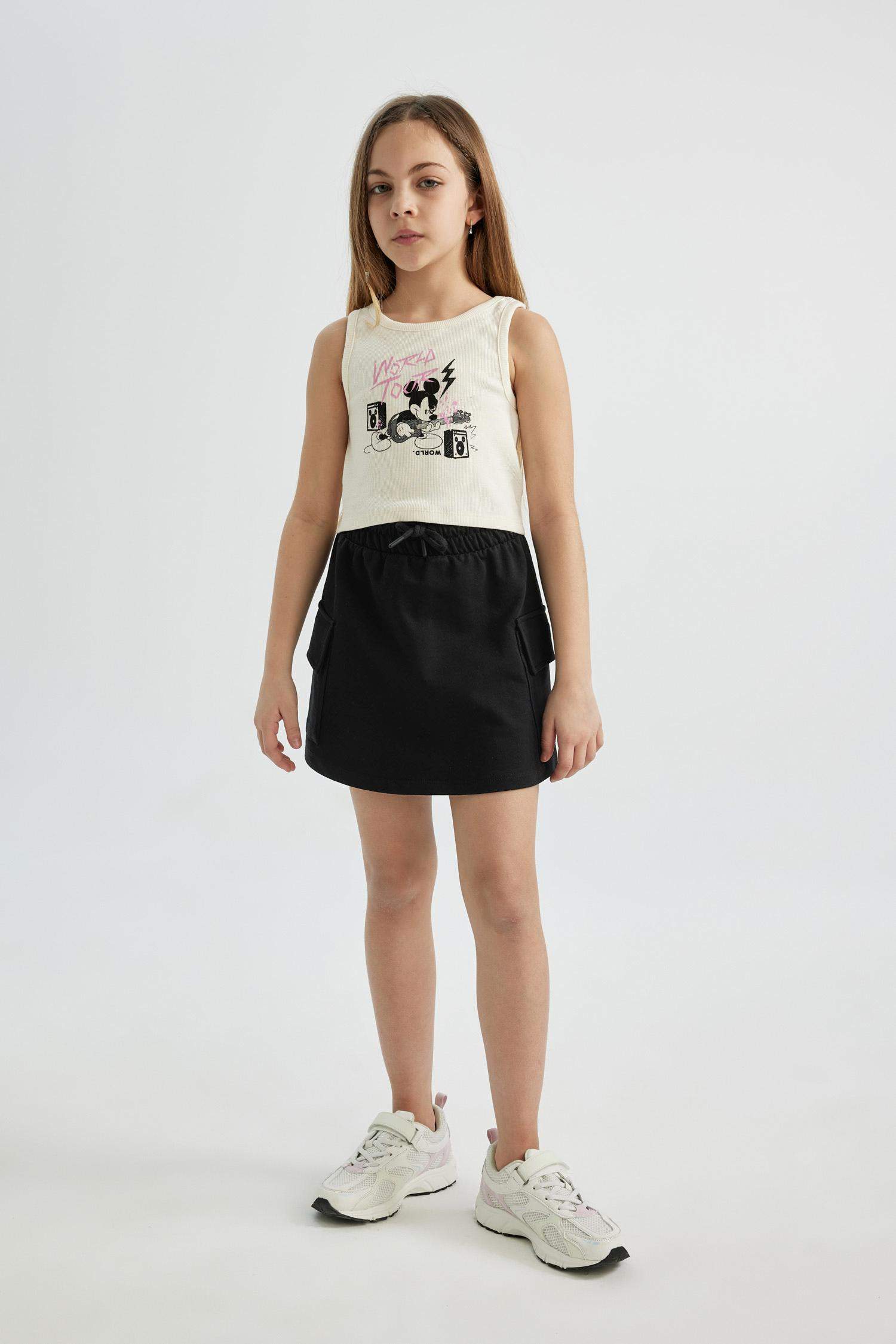 تنورة بناتي من قماش سويت شيرت